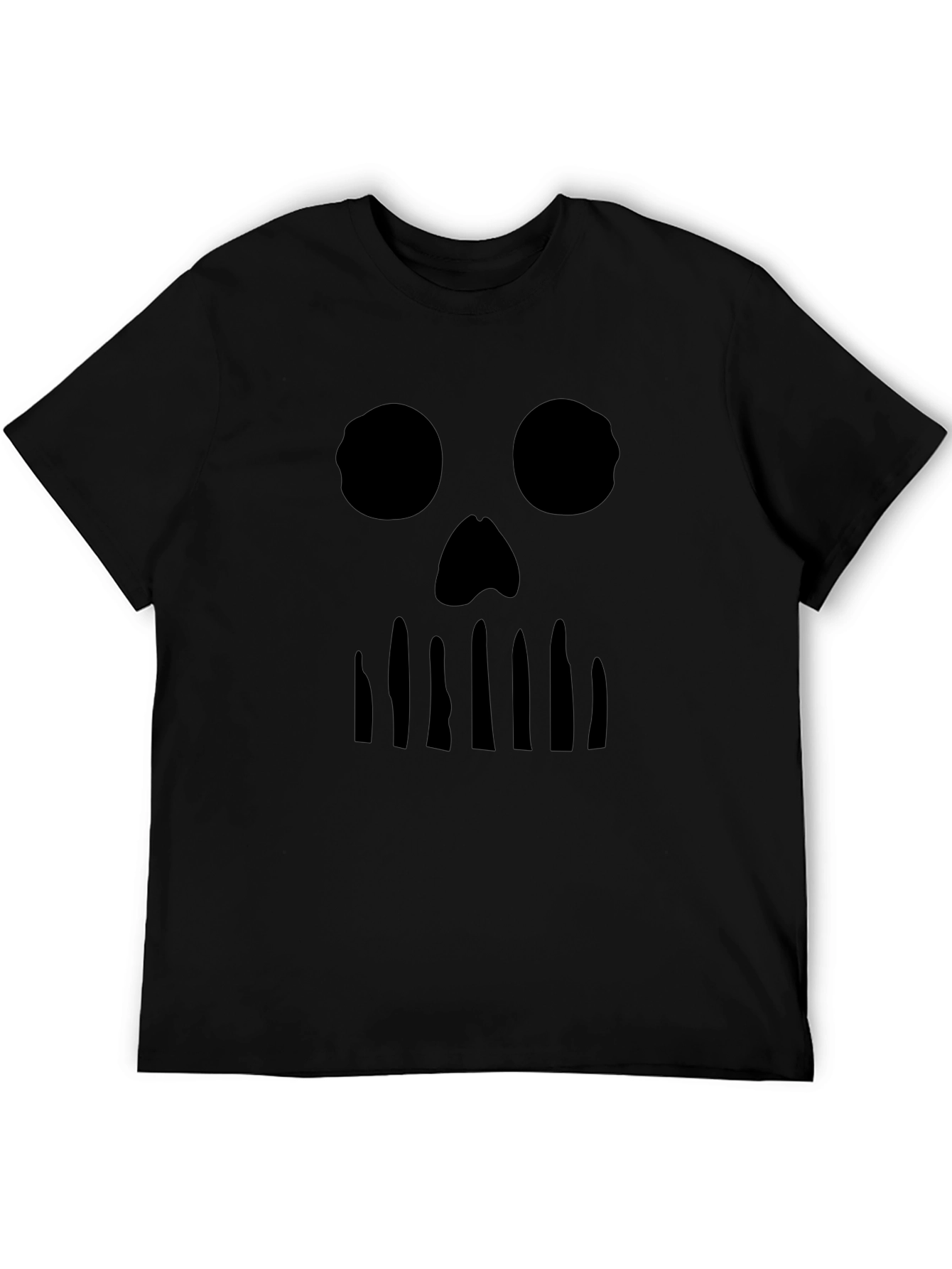 Black Skull Graphic Black T-Shirt view 5