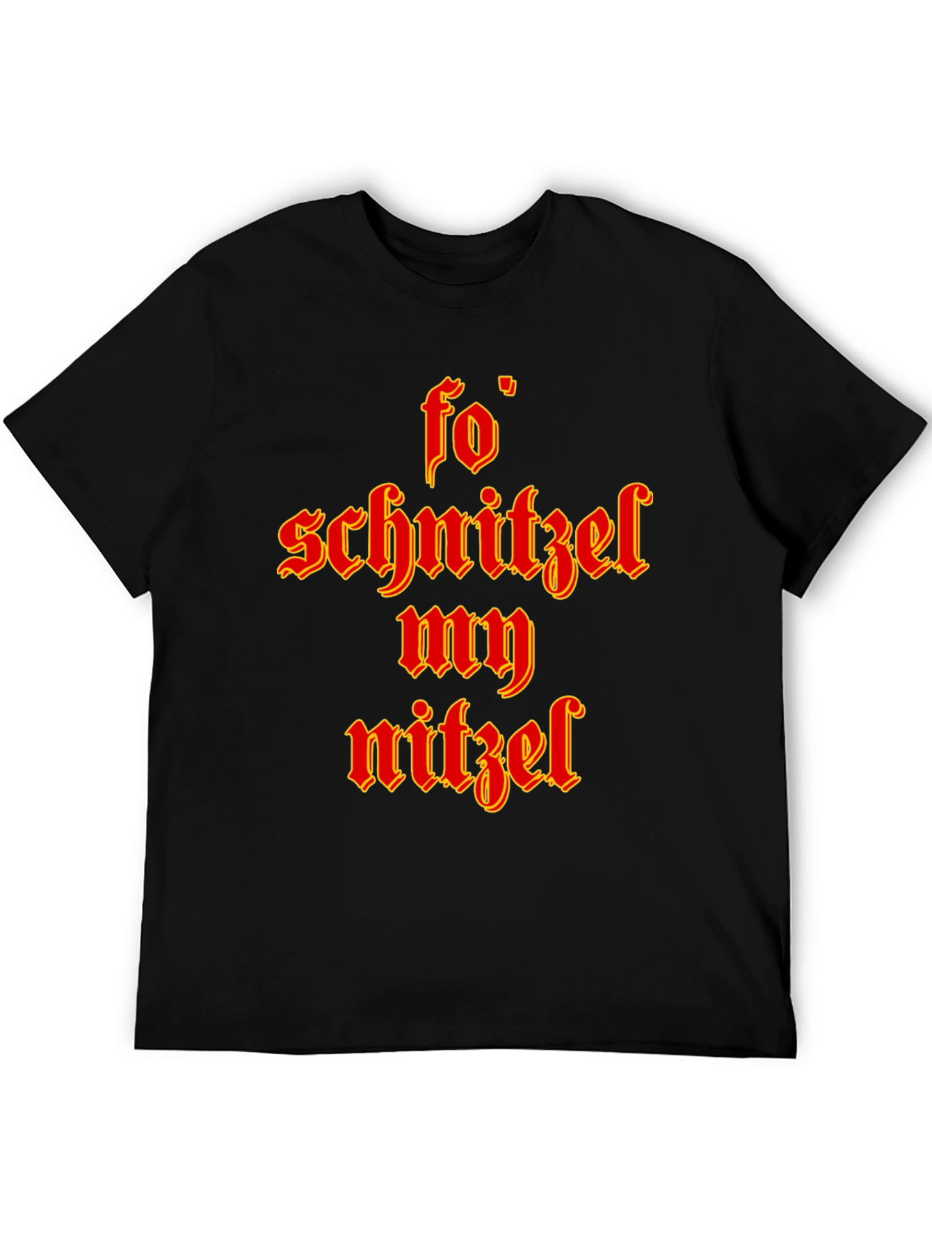Black Funny Fo' Schnitzel My Nitzel Graphic Tee view 5