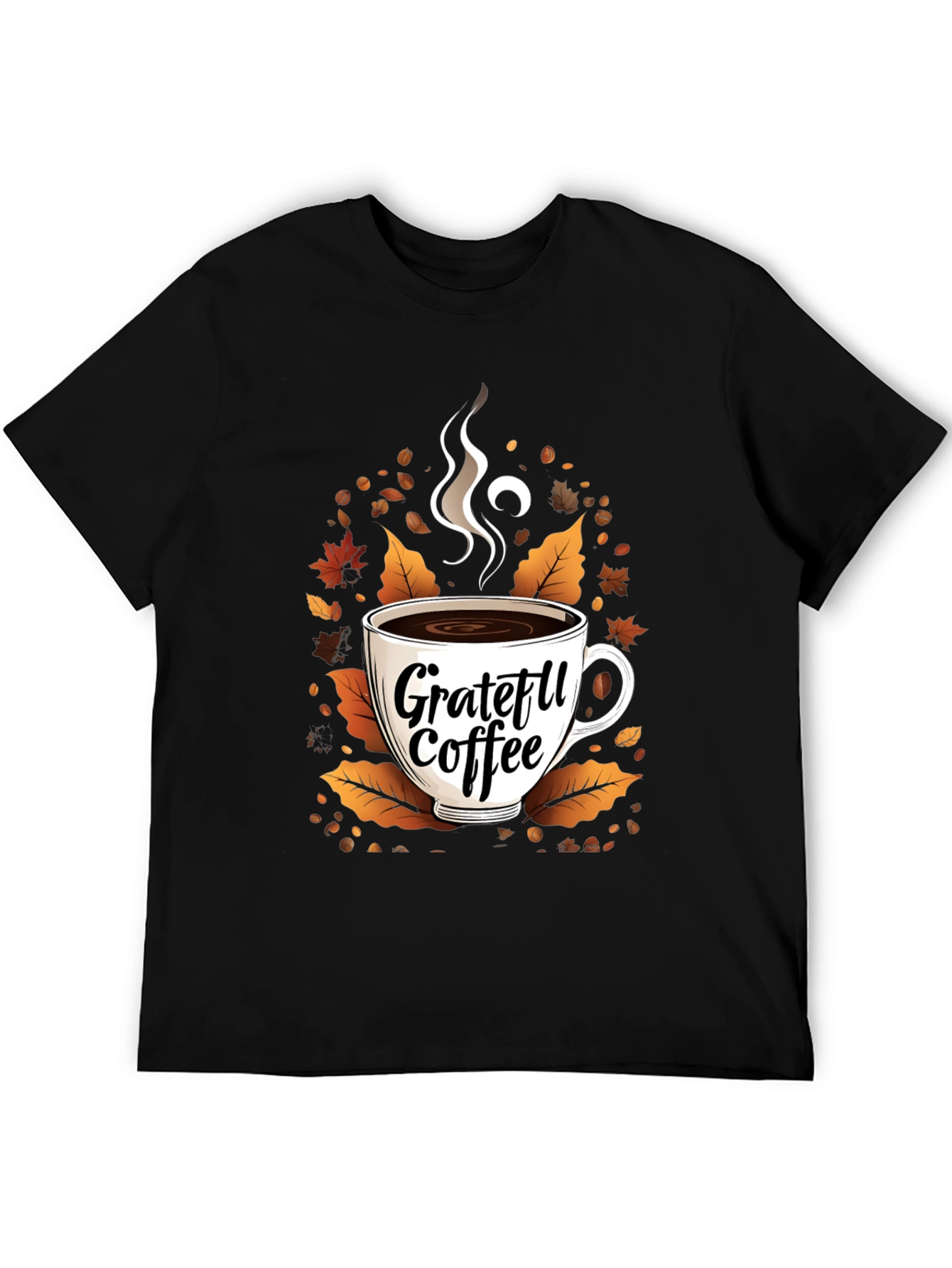 Black Grateful Coffee T-Shirt view 5