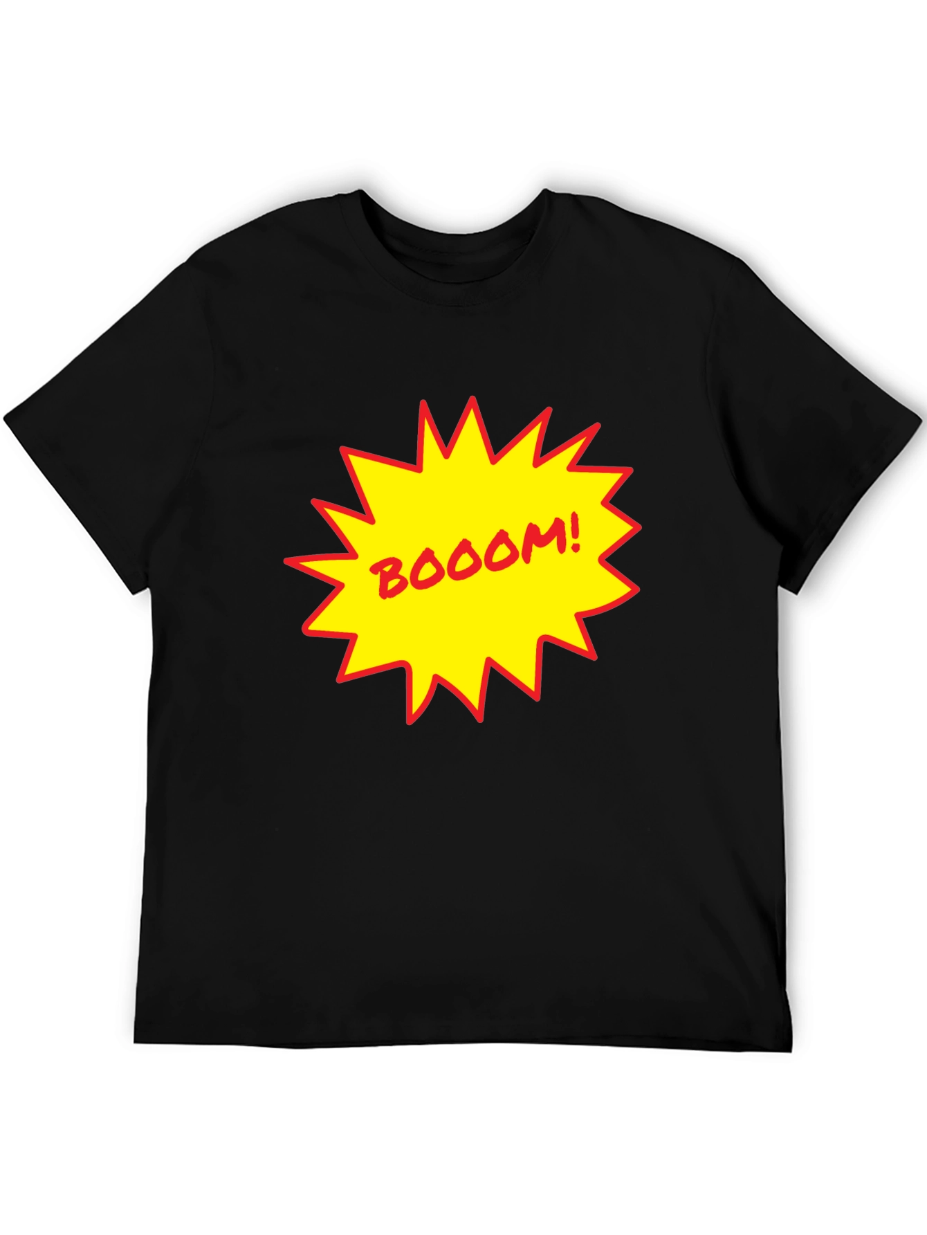 Black BOOOM! Graphic Print Black T-Shirt view 5