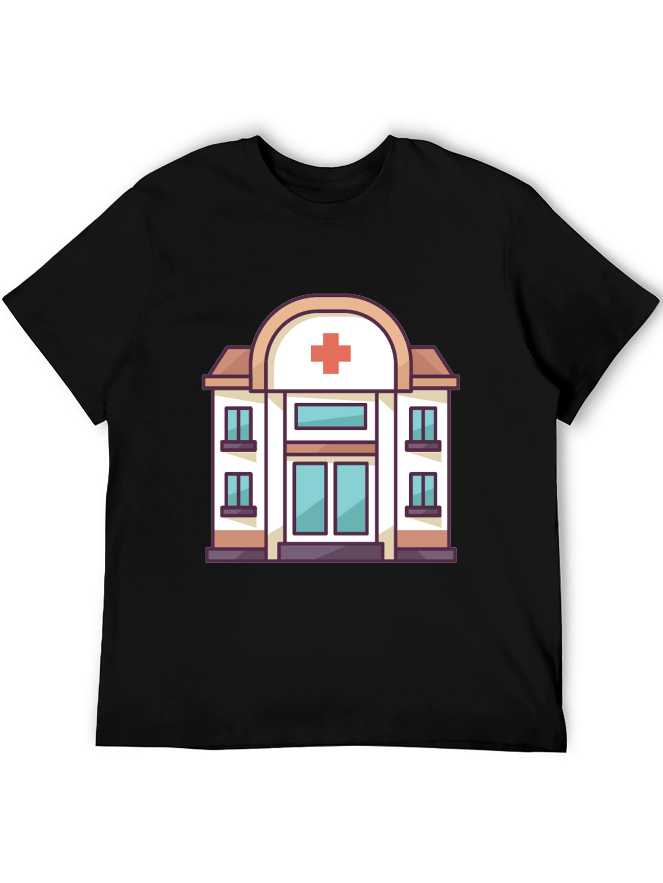 Hospital Graphic Tee - Black Cotton T-Shirt - 5