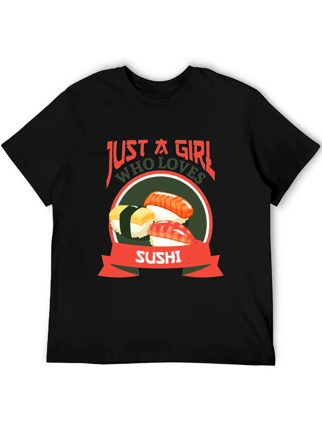 Black Sushi Lover Graphic T-Shirt view 5