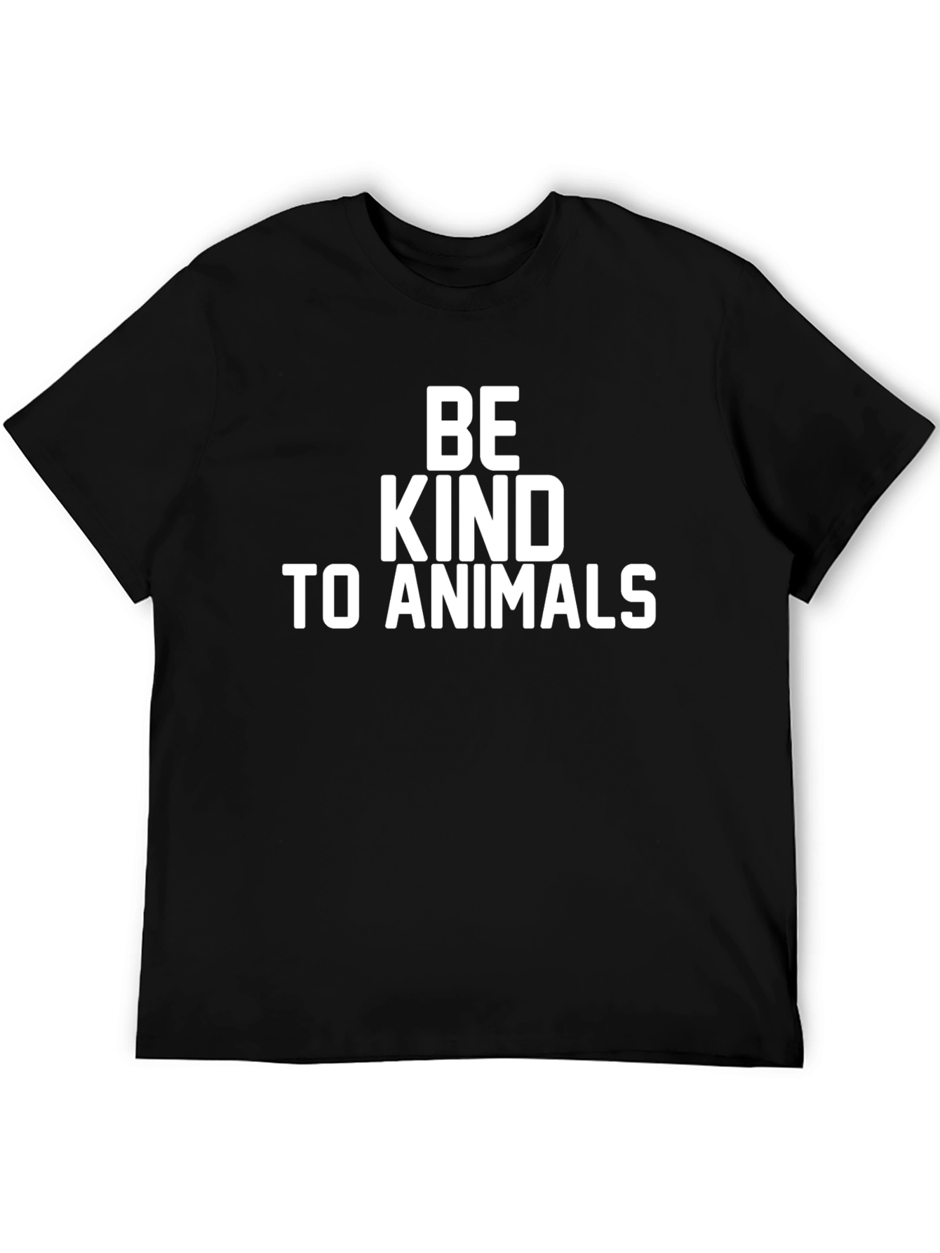 Black Be Kind to Animals Black T-Shirt view 5