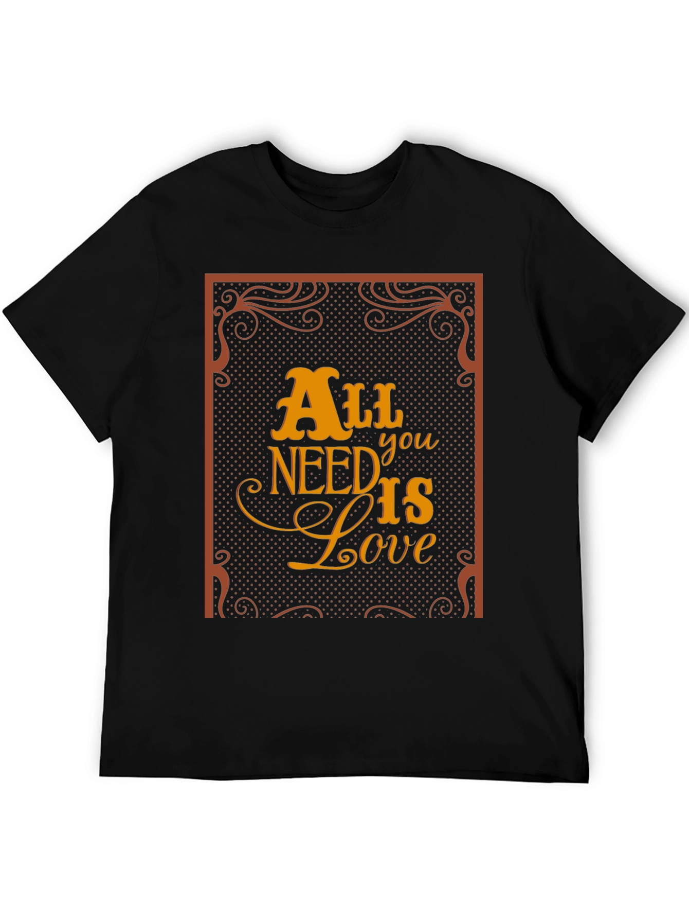 Black All You Need Is Love Graphic Tee view 5