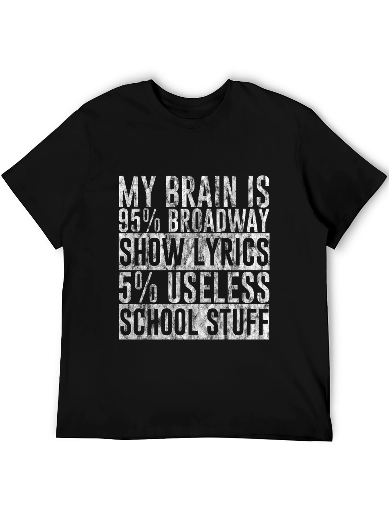 Black Broadway Show Lyrics T-Shirt Funny Theater Fan Tee view 5