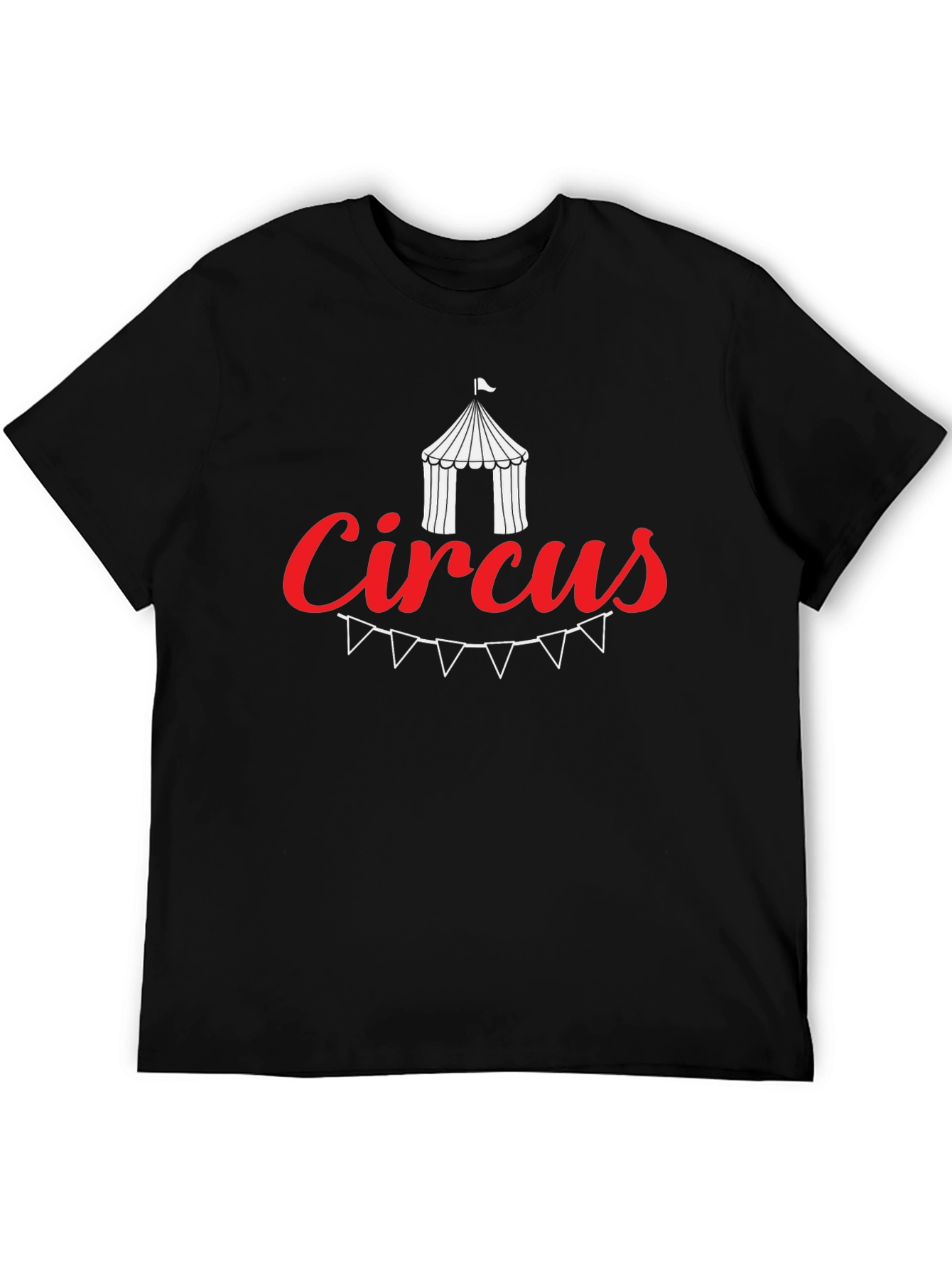 Black Circus Theme Graphic Tee - Soft Cotton Blend view 5