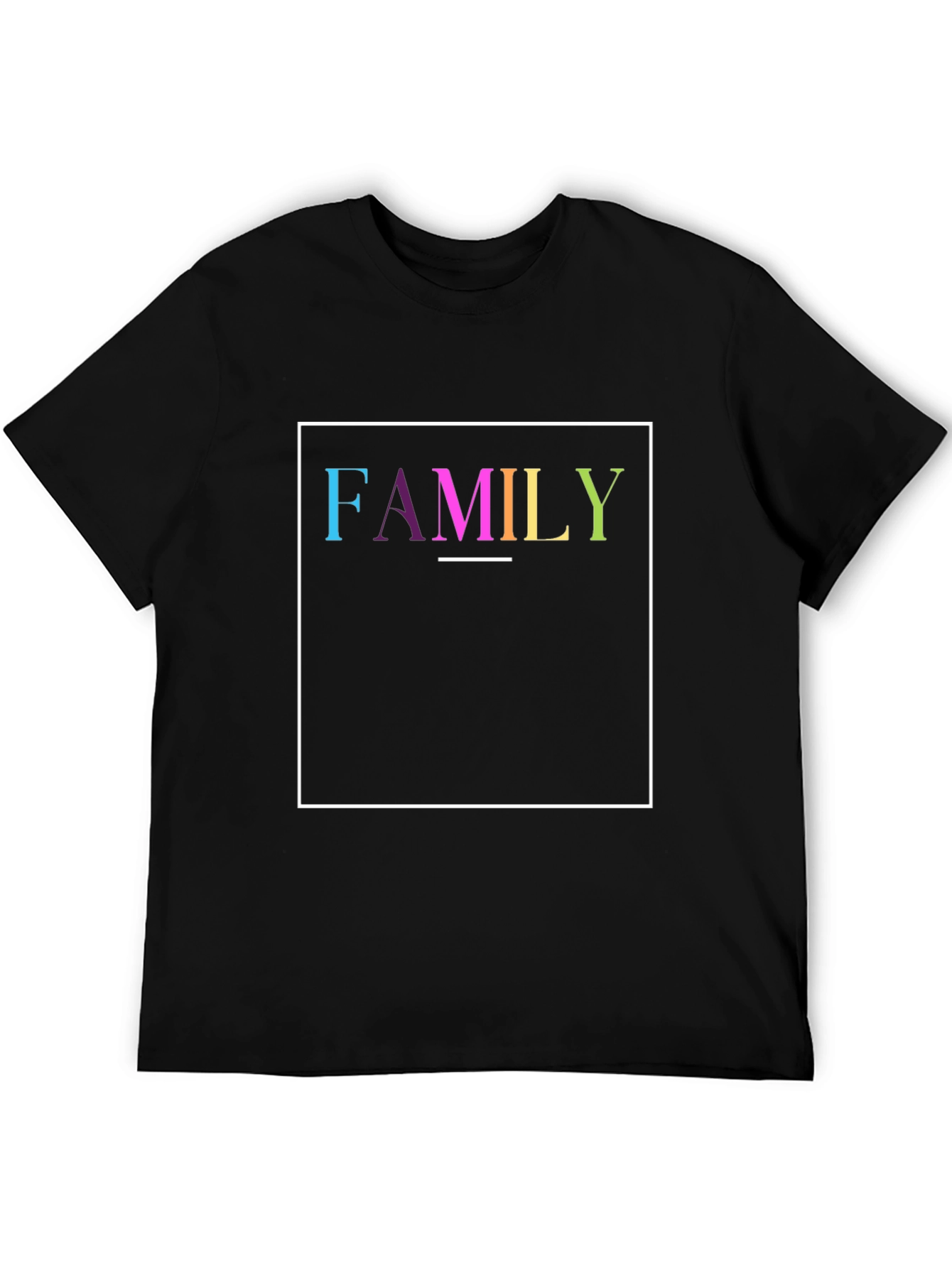 Black Family Graphic Tee - Black Cotton Blend Shirt view 5
