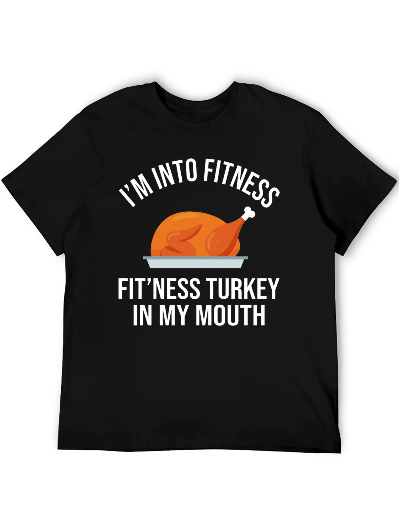 Black Fitness Turkey T-Shirt: Funny Thanksgiving Workout Tee view 5