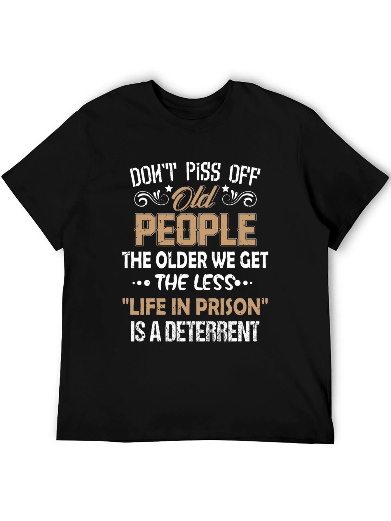 Black Don't Piss Off Old People Graphic T-Shirt view 5