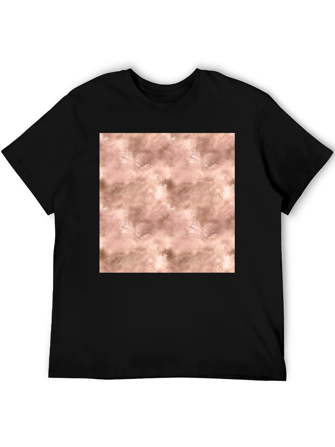 Black Abstract Blush Pattern T-Shirt view 5