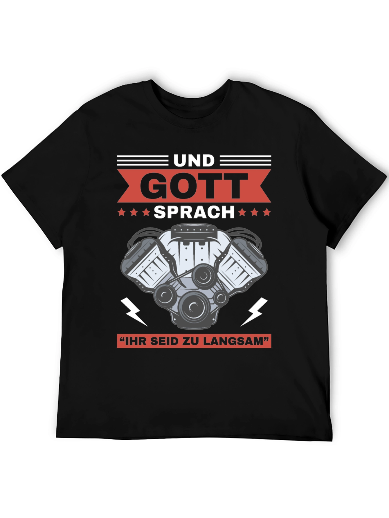 Black God Spoke Engine T-Shirt view 5