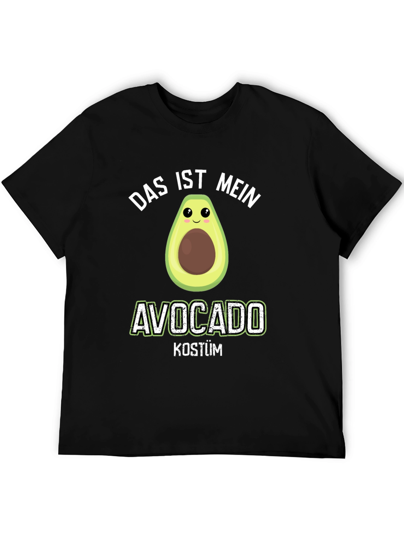 Black Funny Avocado Costume T-Shirt - "Das Ist Mein" Design view 5