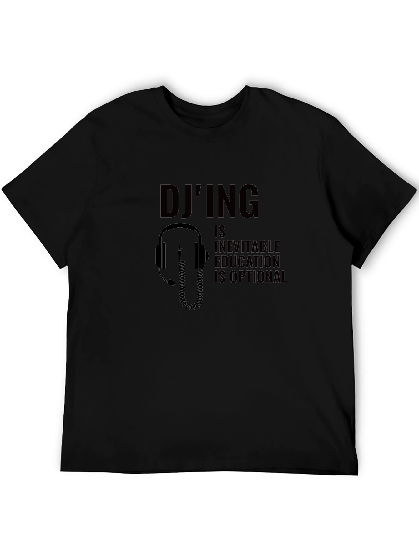 Black DJ'ing Inevitable T-Shirt: Education is Optional view 5