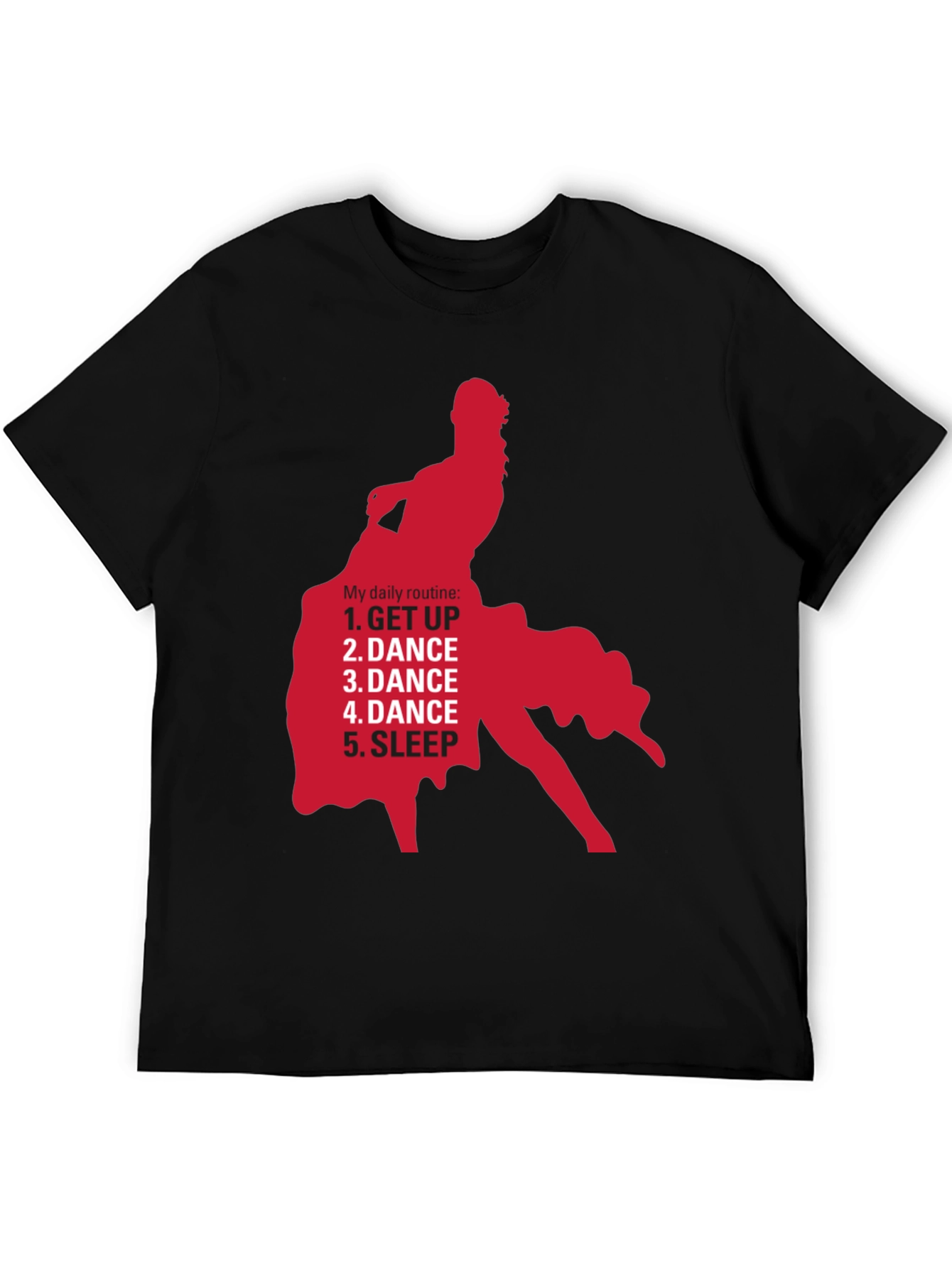 Black Dance Routine T-Shirt - Black Graphic Tee for Dancers view 5