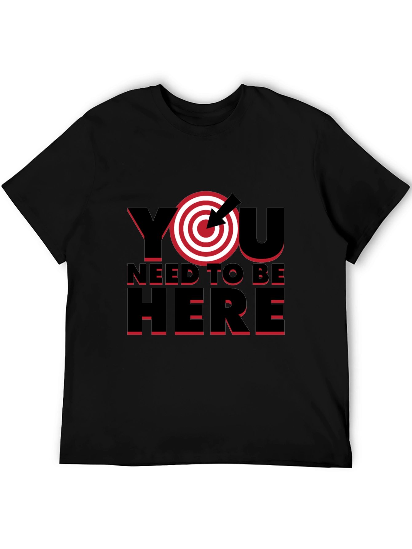 Black Target Practice T-Shirt - You Need To Be Here Tee view 5