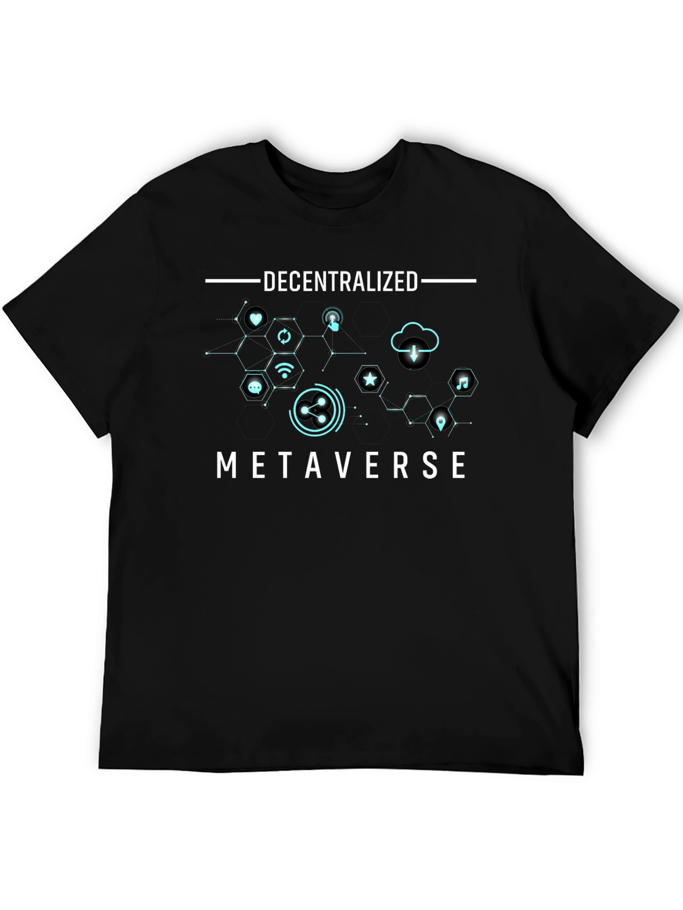 Black Decentralized Metaverse Black T-Shirt view 5