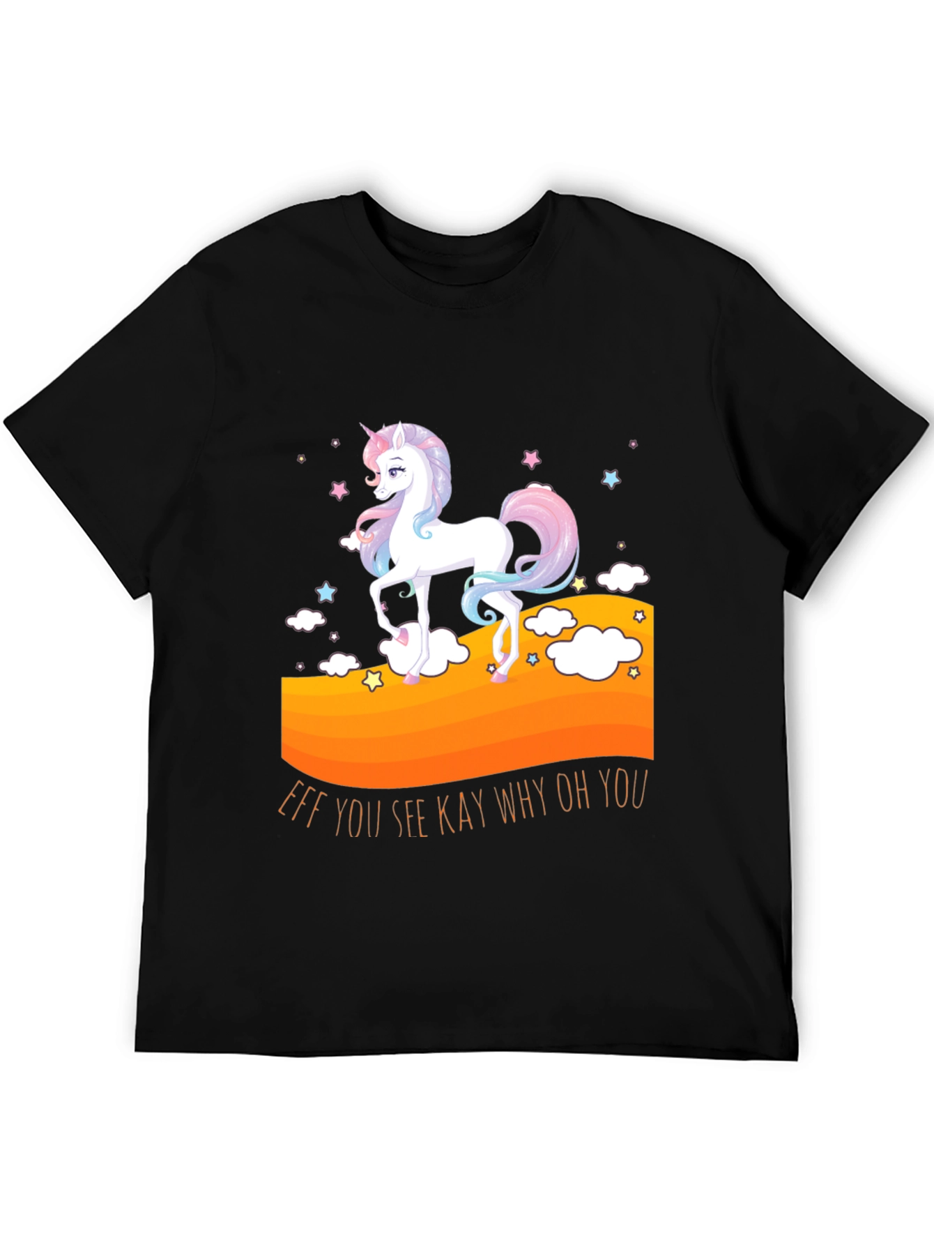Black Unicorn T-Shirt: "Eff You See Kay Why Oh You" view 5