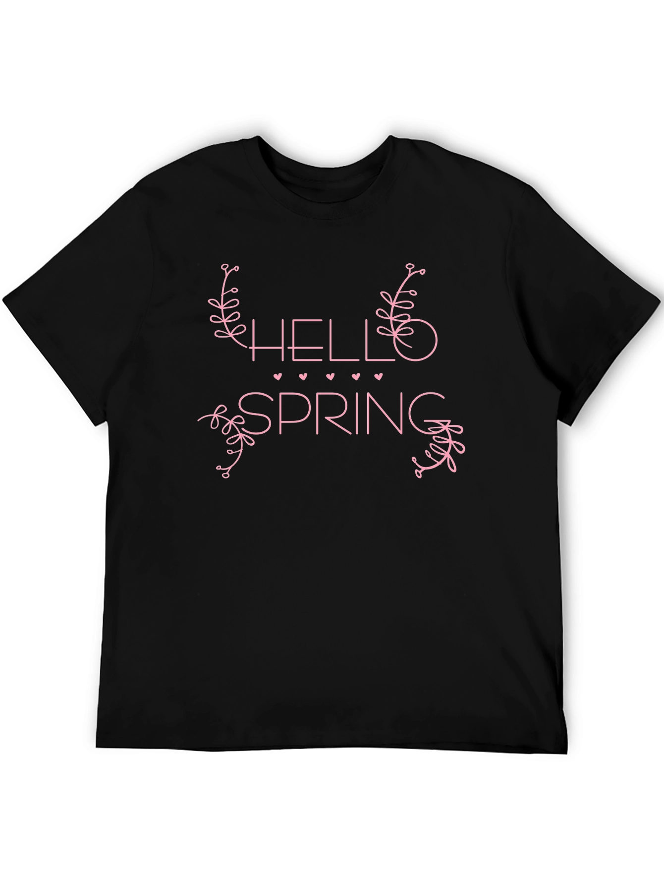 Black Hello Spring Graphic Tee - Black view 5