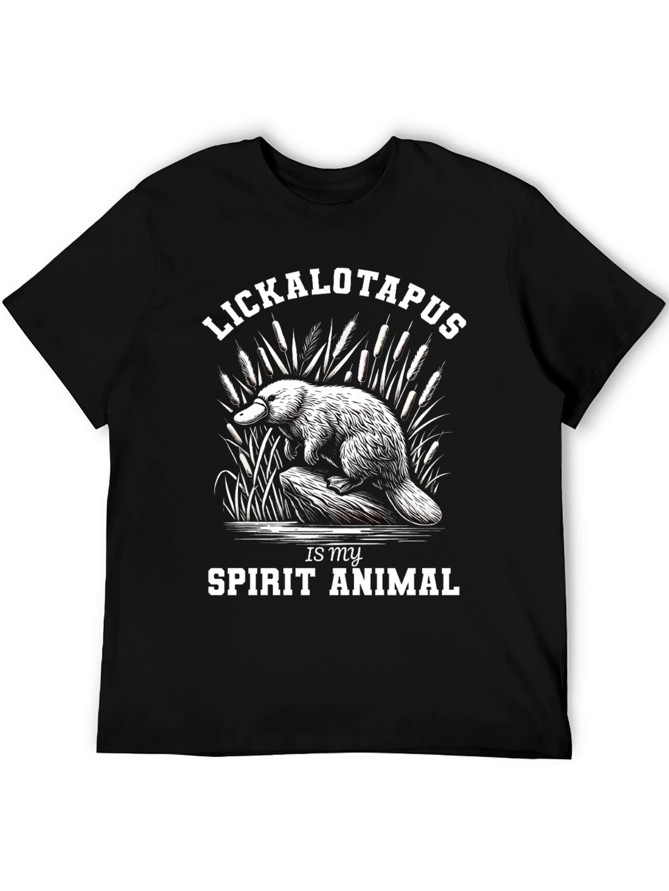 Black Lickalotapus Spirit Animal Graphic Tee view 5