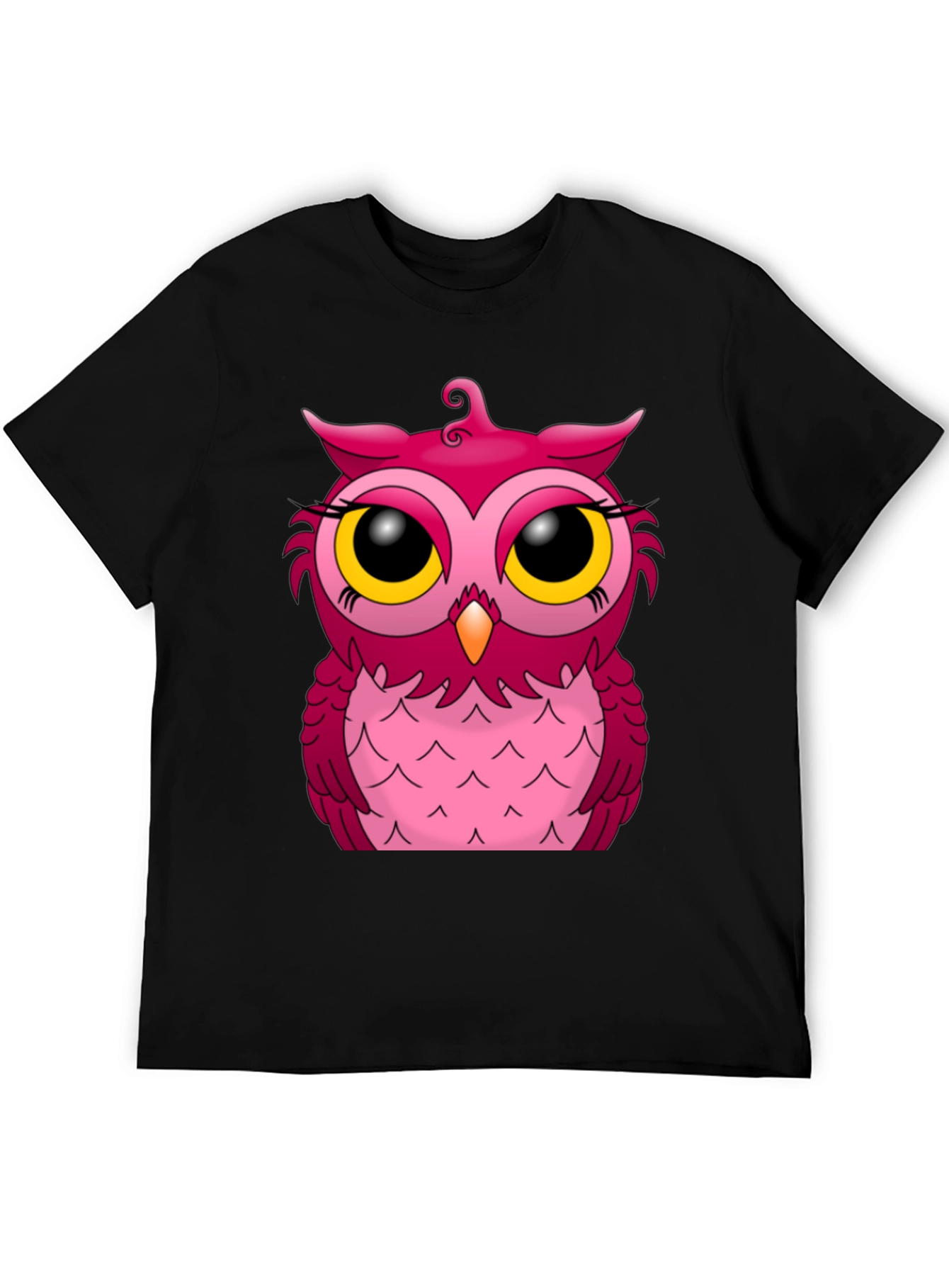 Black Owl Graphic Tee - Black Cotton Blend view 5