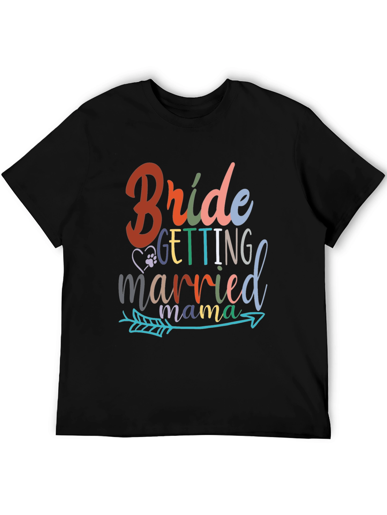 Black Bride Getting Married Mama T-Shirt view 5