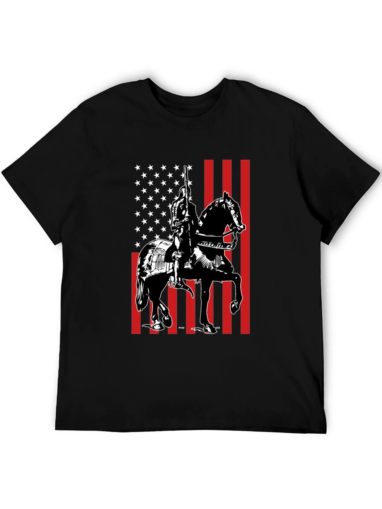 Black American Knight T-Shirt view 5