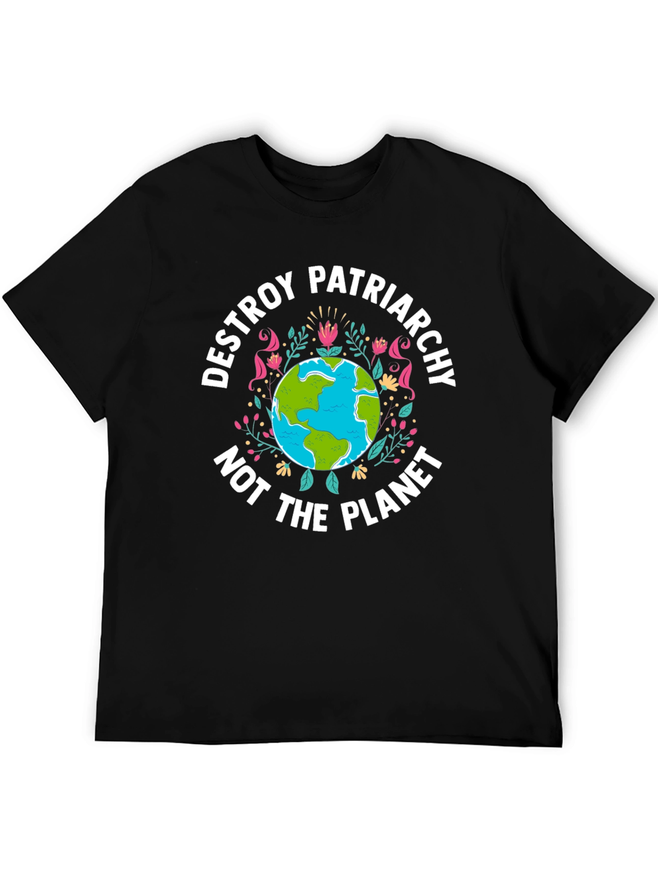 Black Destroy Patriarchy Graphic T-Shirt view 5