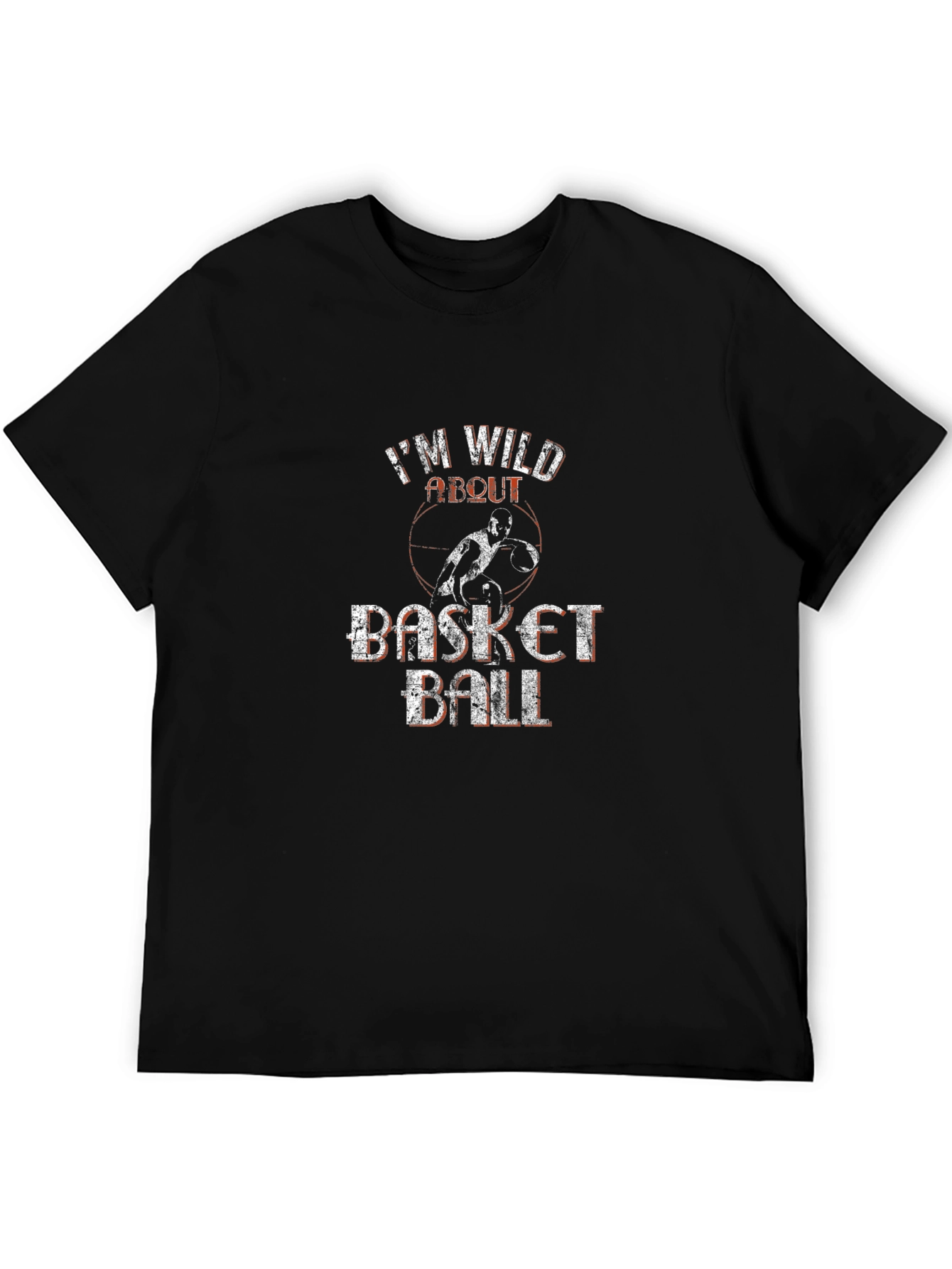 Black I'm Wild About Basketball Graphic Tee view 5