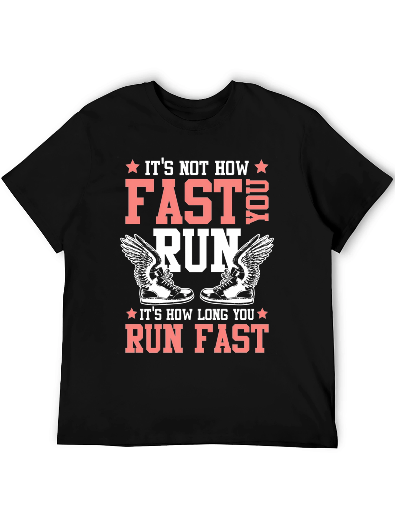 Black Runner's Tee: It's How Long You Run Fast! view 5