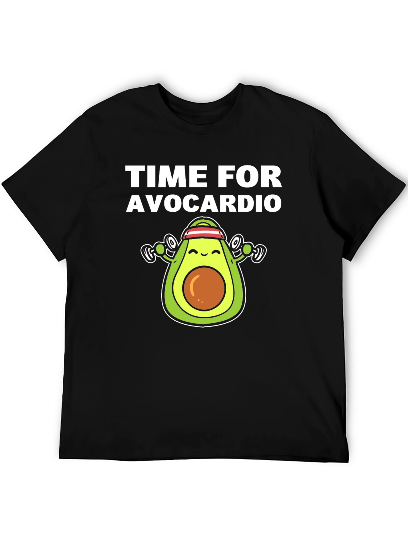 Black Time For Avocardio Funny Workout T-Shirt view 5