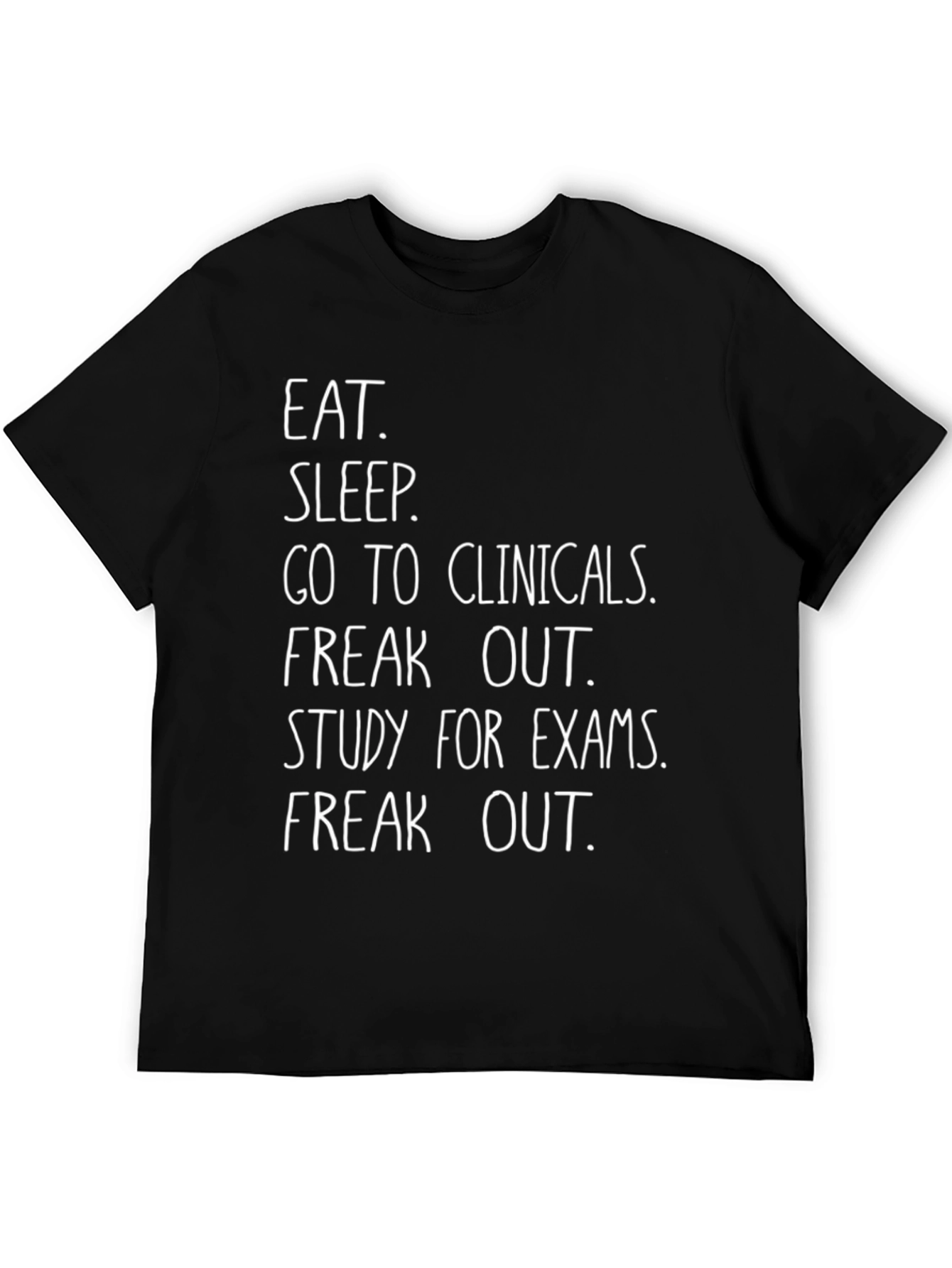 Black Eat Sleep Clinicals T-Shirt view 5