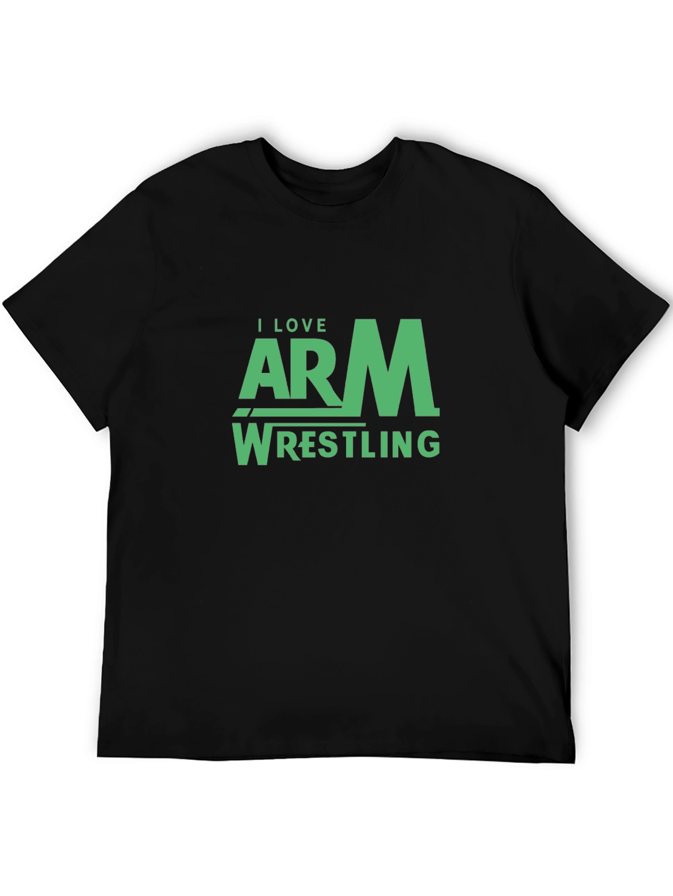 Black I Love Arm Wrestling T-Shirt view 5