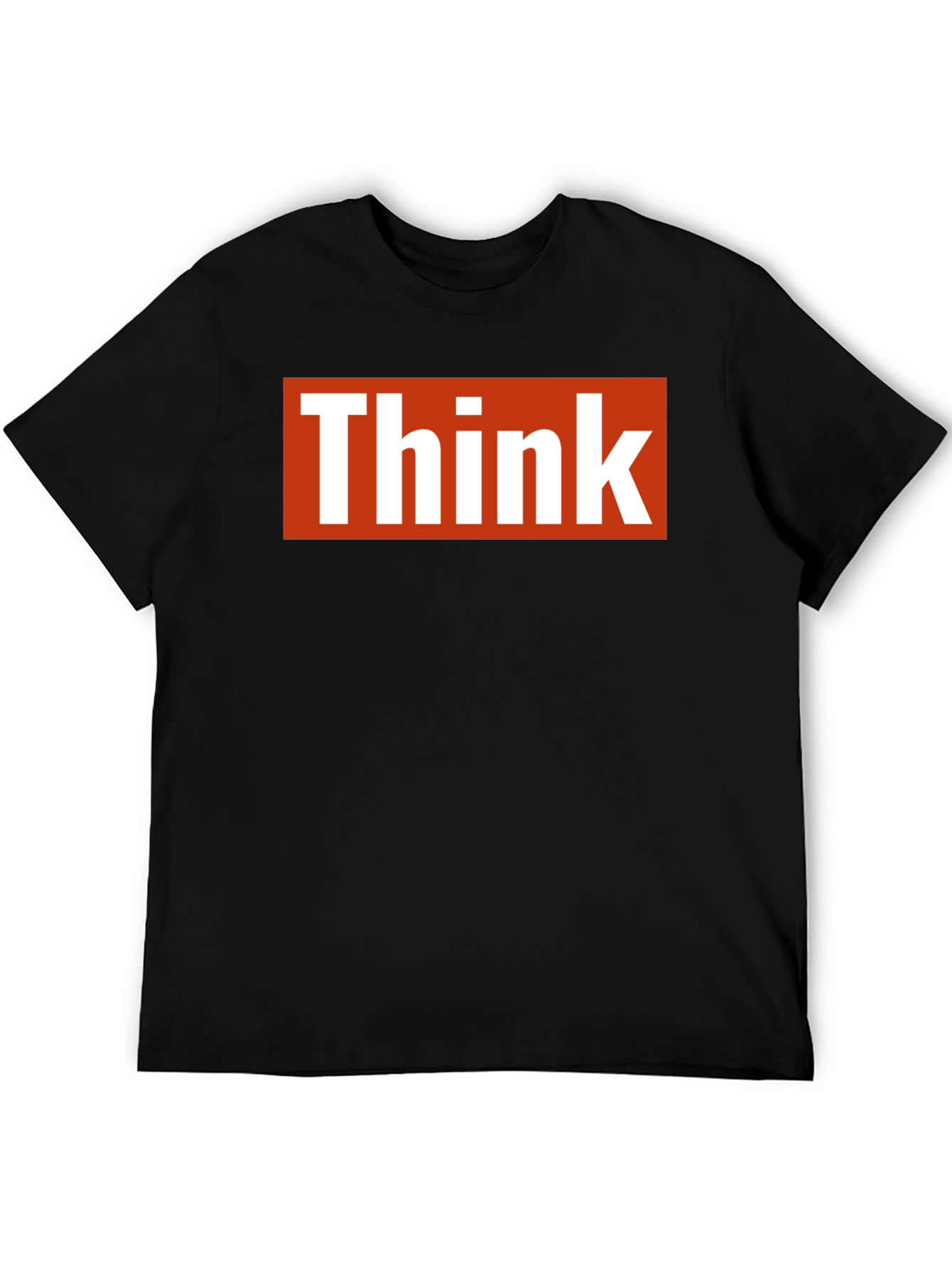 Black Think T-Shirt - Bold Graphic Tee view 5