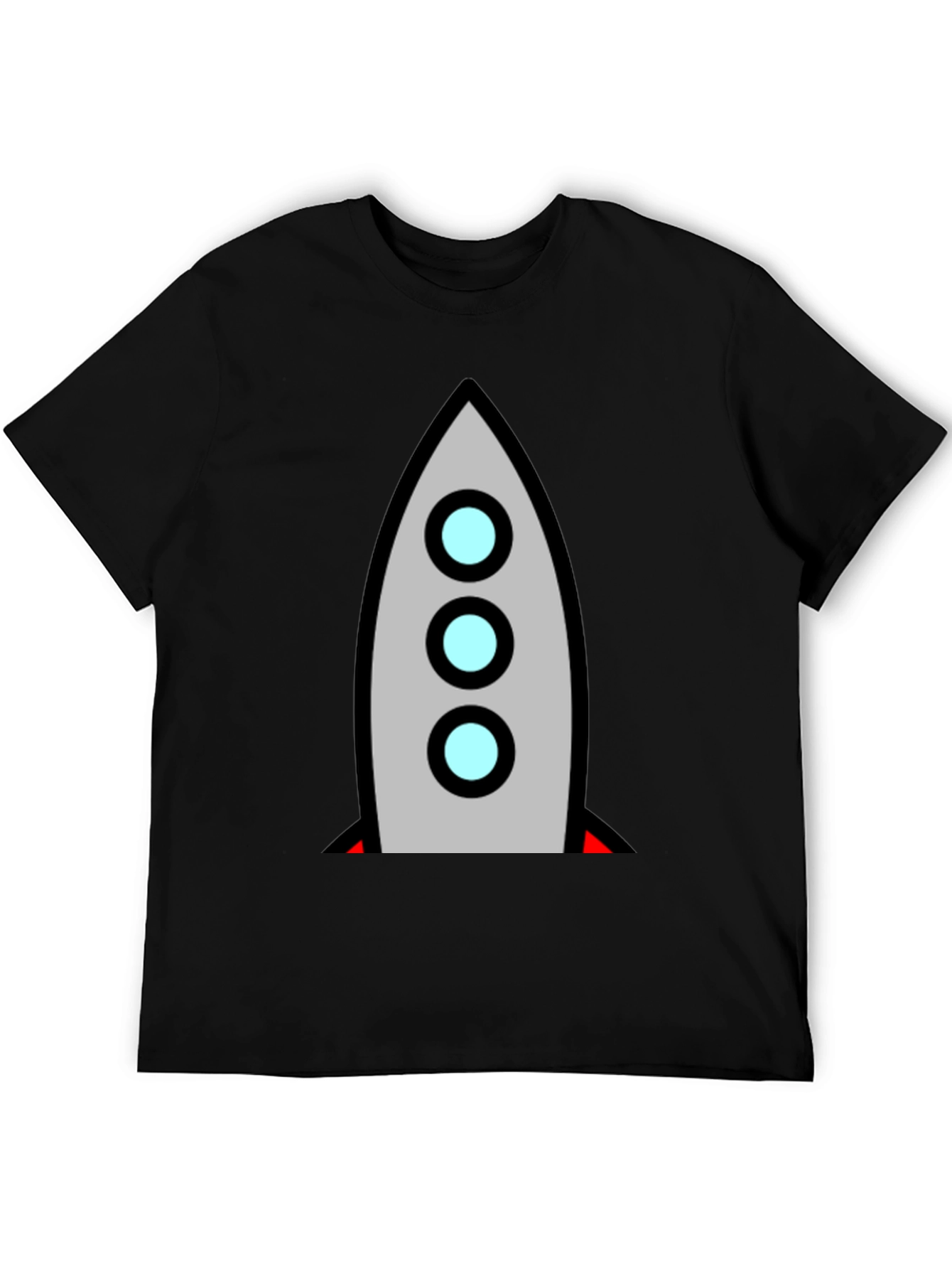 Black Rocket Graphic Tee - Retro Space Adventure view 5
