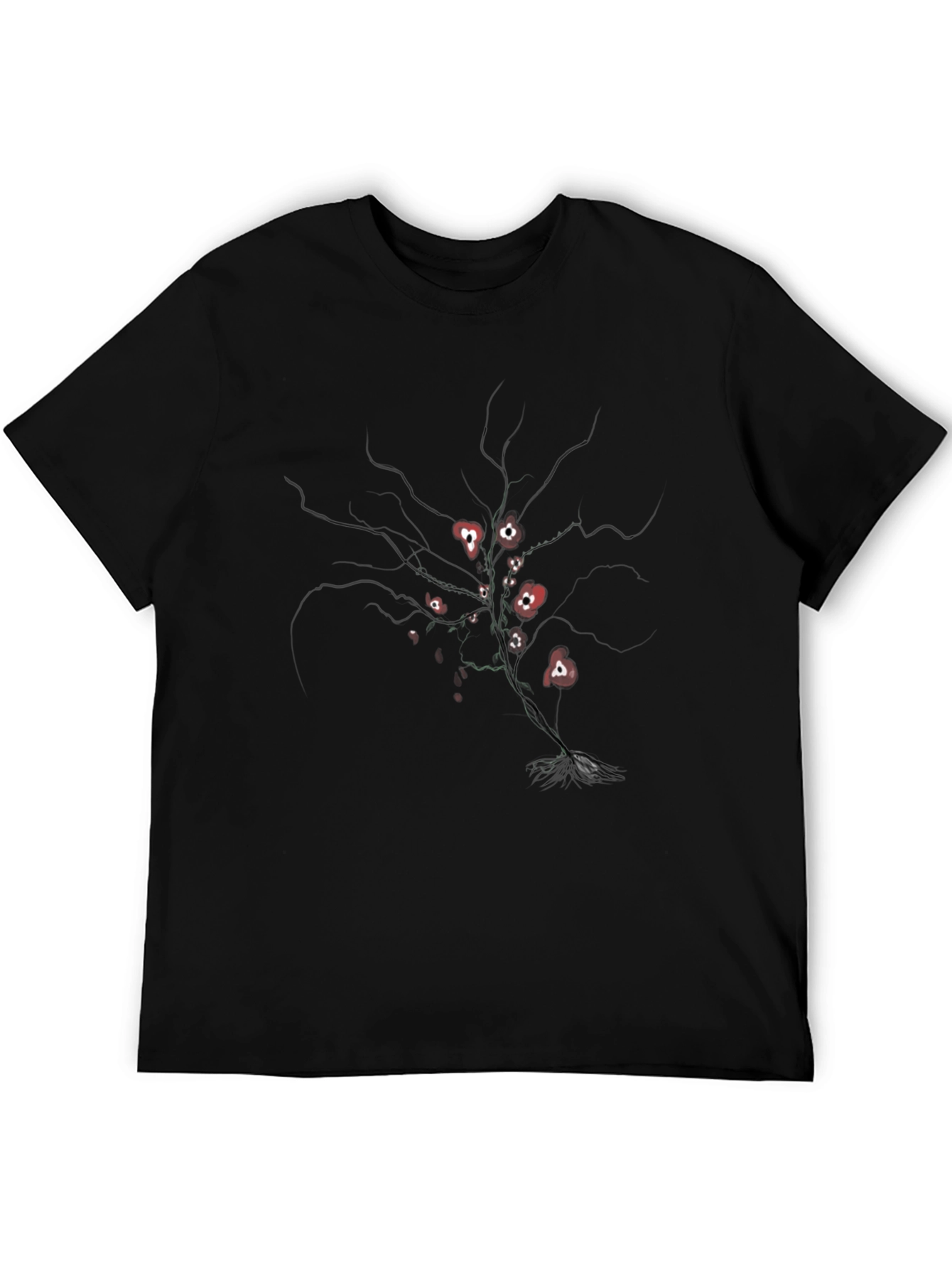 Black Black Tree of Hearts Graphic Tee view 5