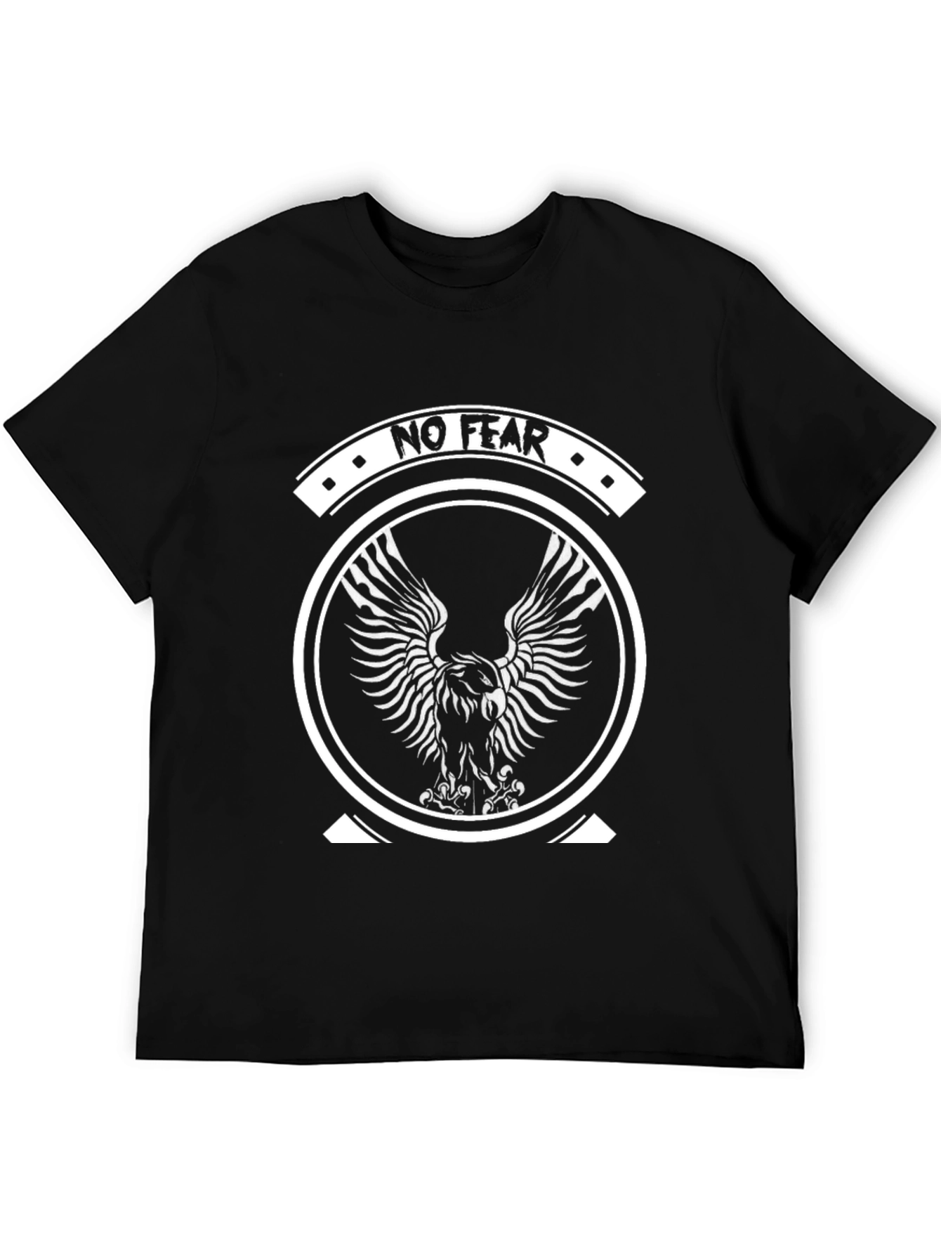 Black No Fear Eagle Graphic Black T-Shirt view 5