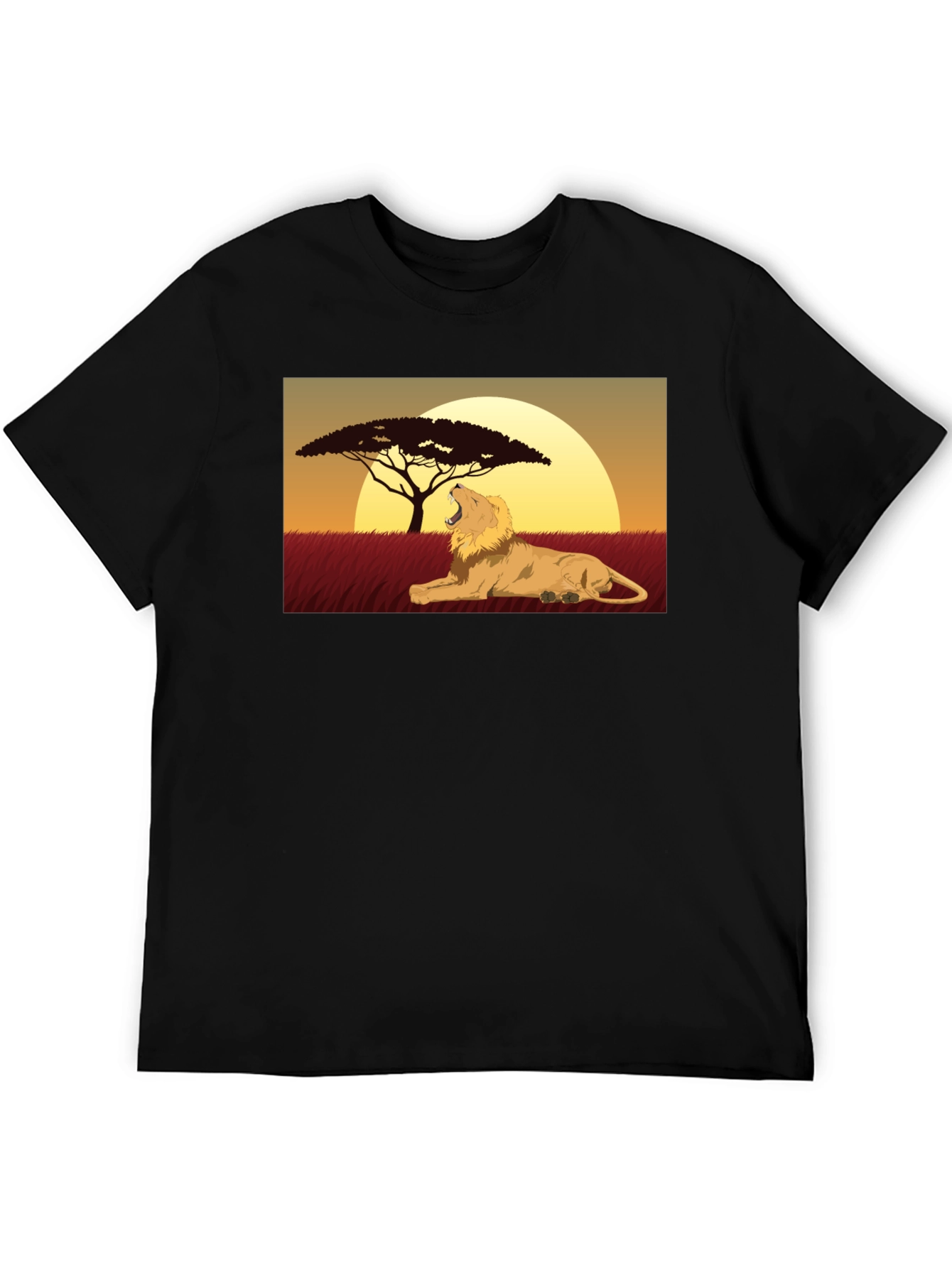 Black Lion King Graphic Tee - Classic Black T-Shirt view 5