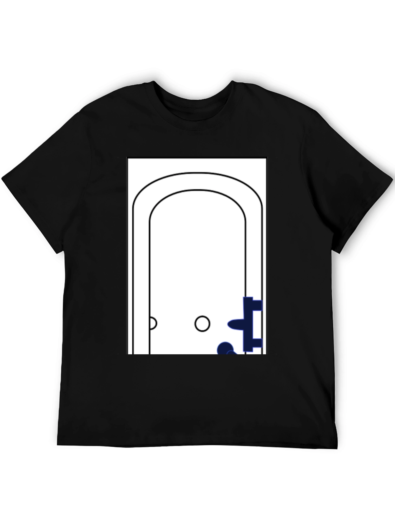 Black Minimalist Bathtub Graphic T-Shirt view 5