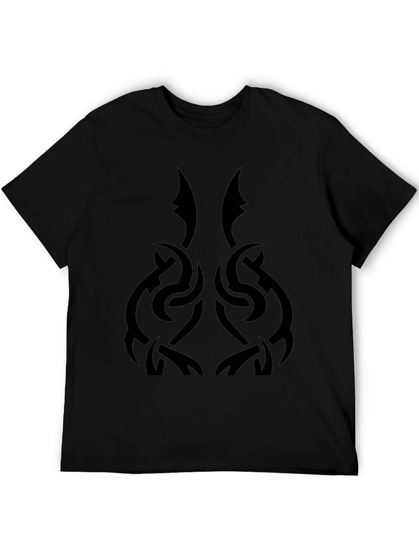Black Tribal Knot Graphic Black T-Shirt view 5