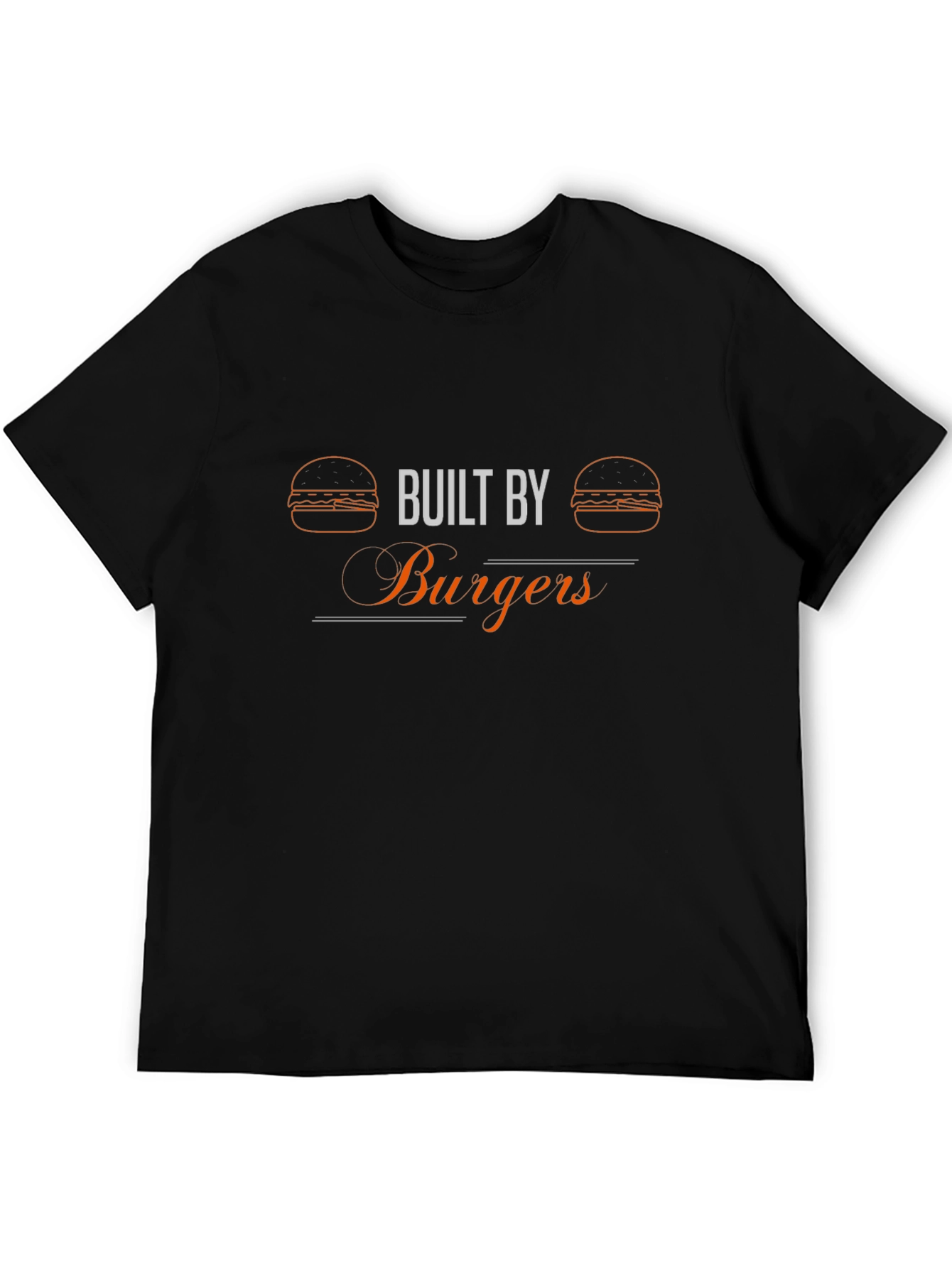 Black Built By Burgers Graphic Tee - Black view 5