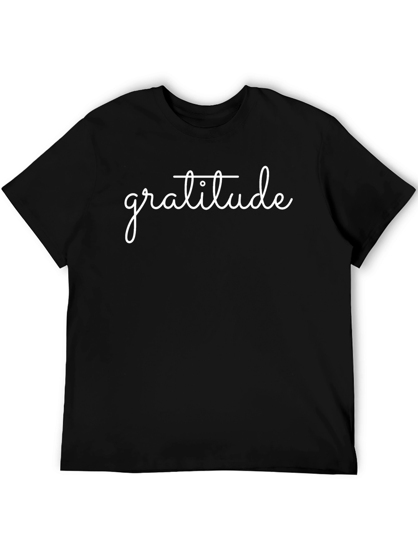 Black Gratitude Tee - Stylish and Comfortable Black T-Shirt view 5