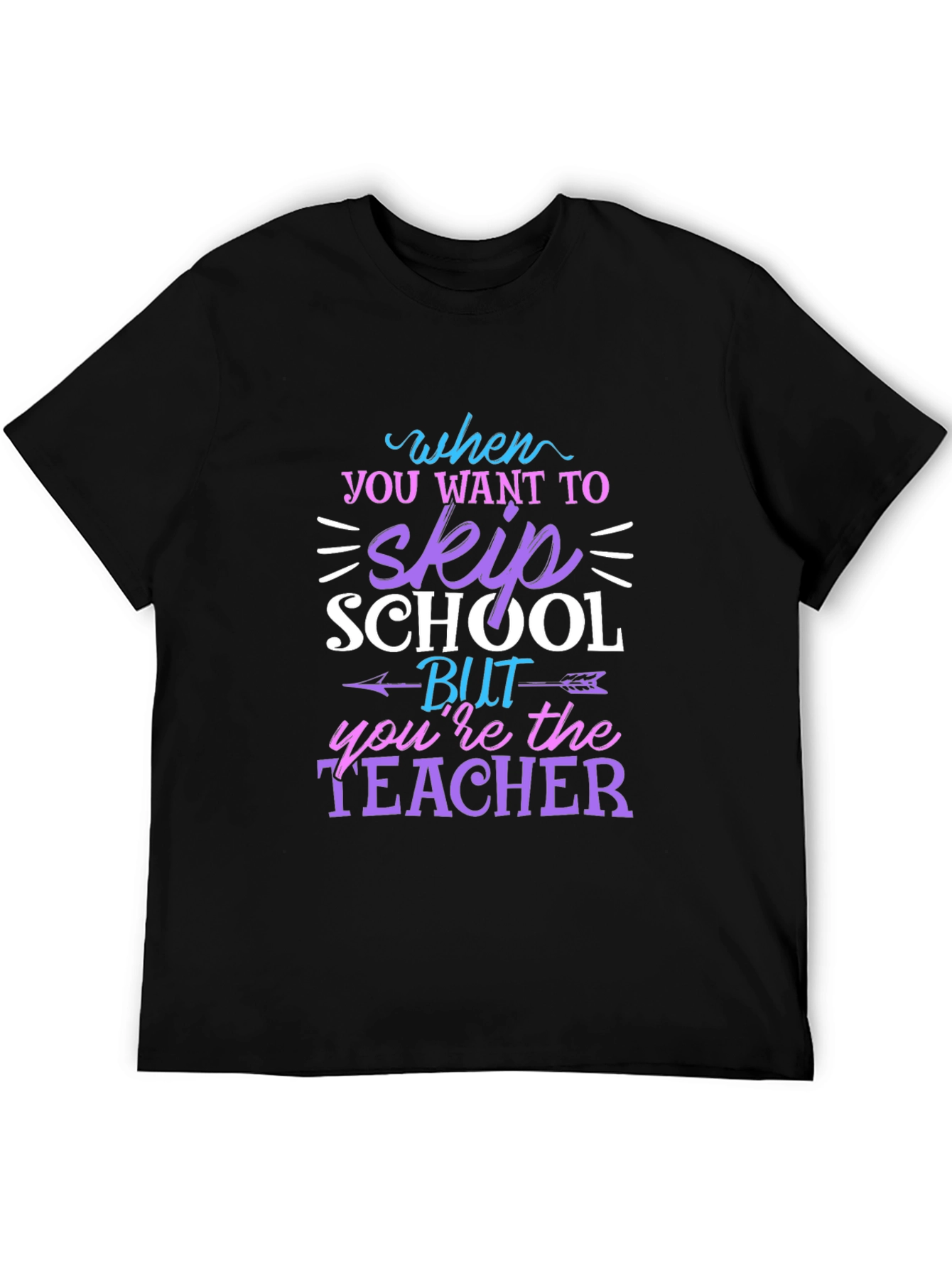 Black Teacher Skip School T-Shirt Funny Unisex Tee view 5