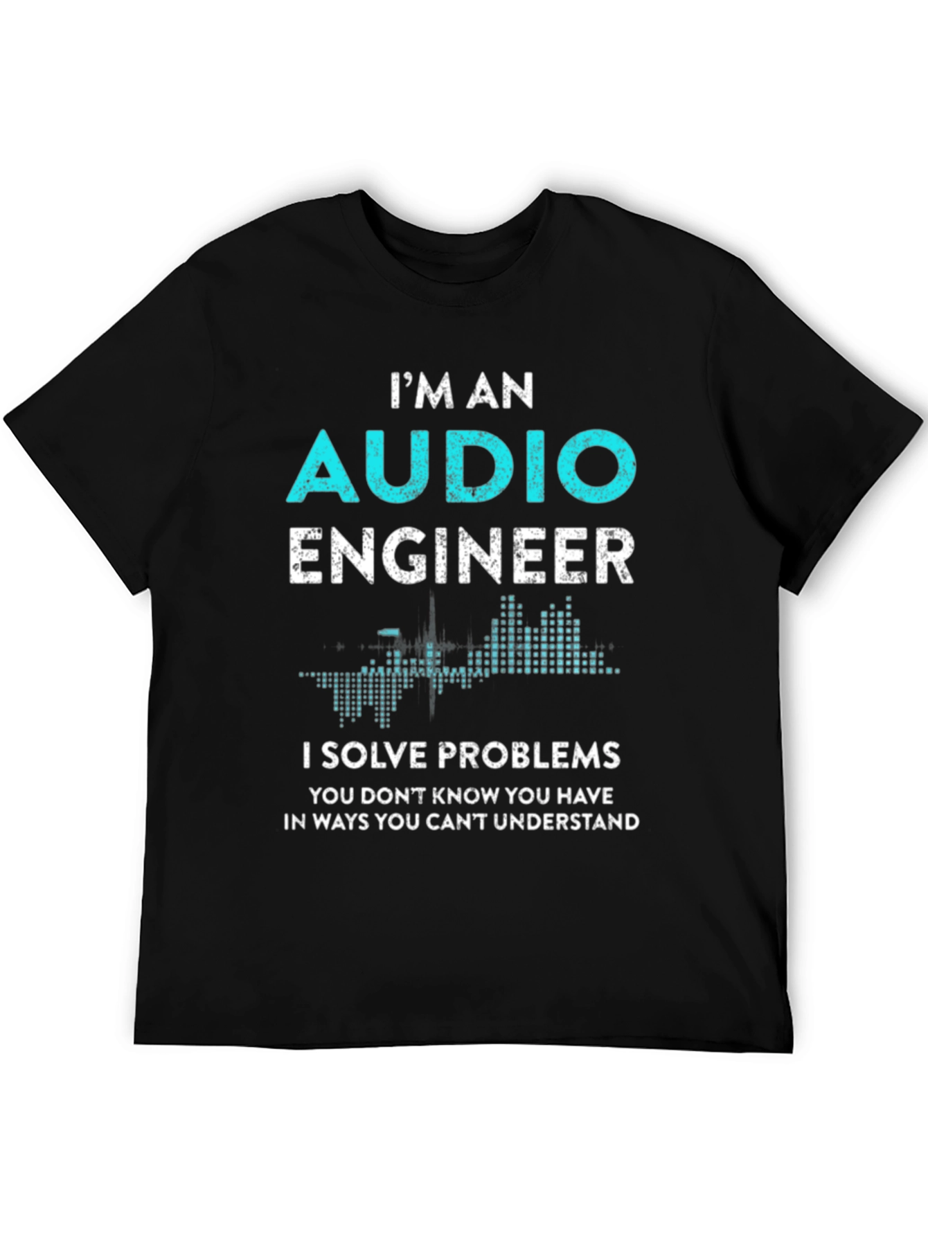 Black Audio Engineer Graphic T-Shirt - Funny Gift view 5