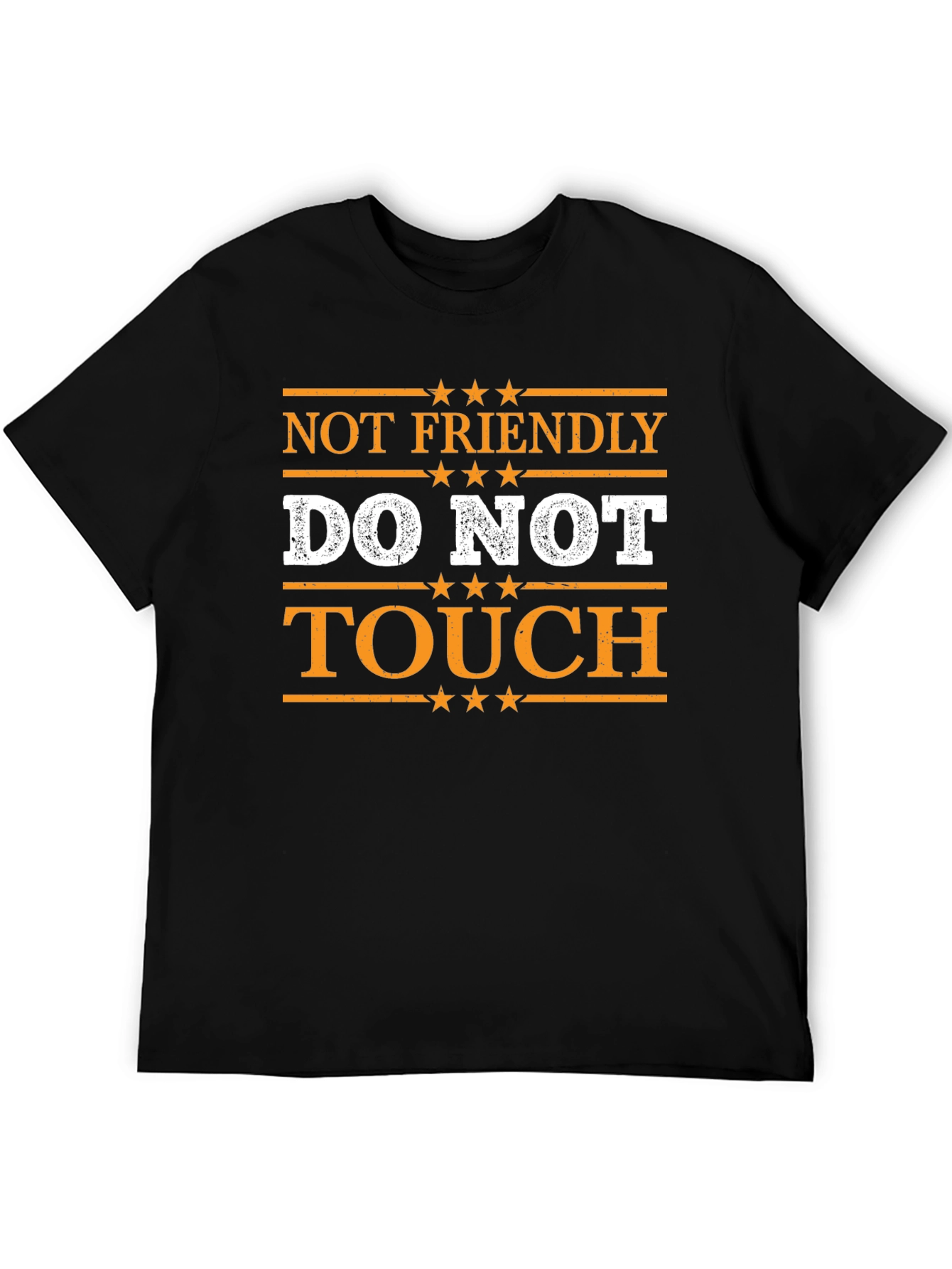 Black Not Friendly Do Not Touch Graphic T-Shirt view 5