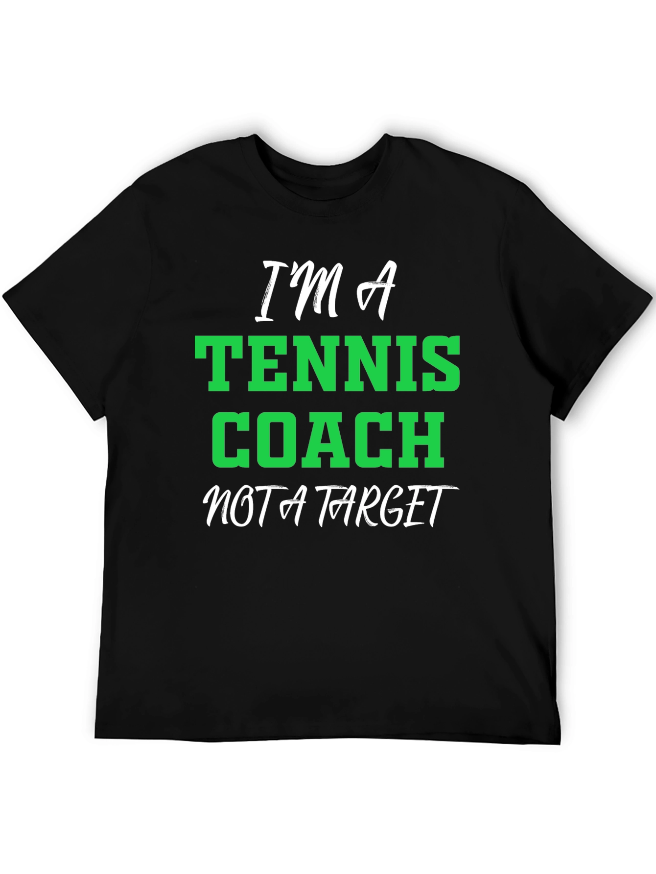 Black Tennis Coach T-Shirt - Funny Graphic Tee view 5