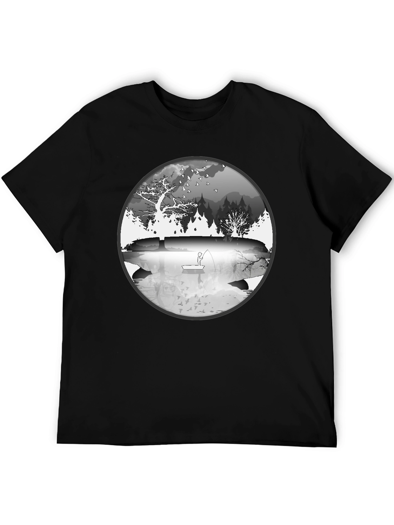 Nature Fisherman Graphic Tee - Classic Black - 5