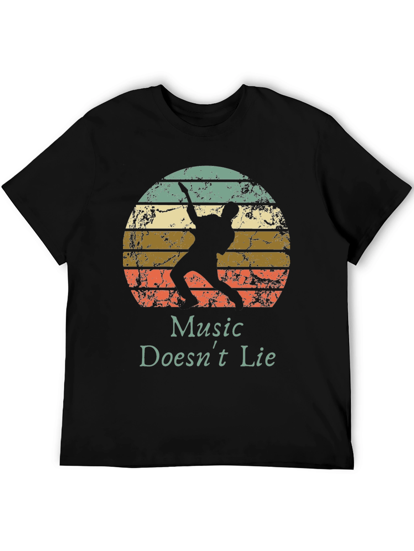 Black Music Doesn't Lie Retro Graphic Tee view 5