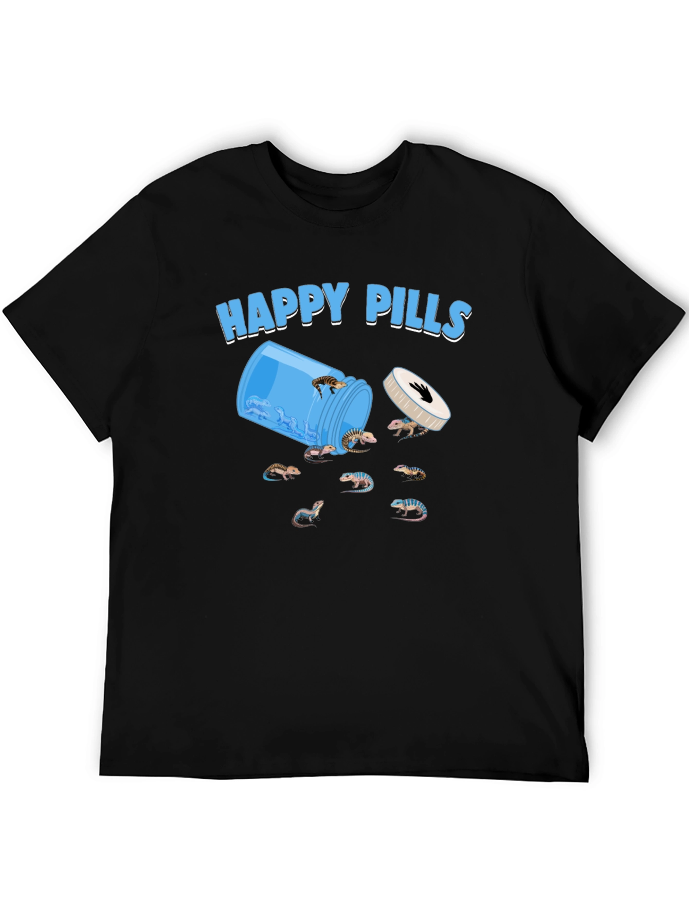 Black Happy Pills Lizard T-Shirt view 5