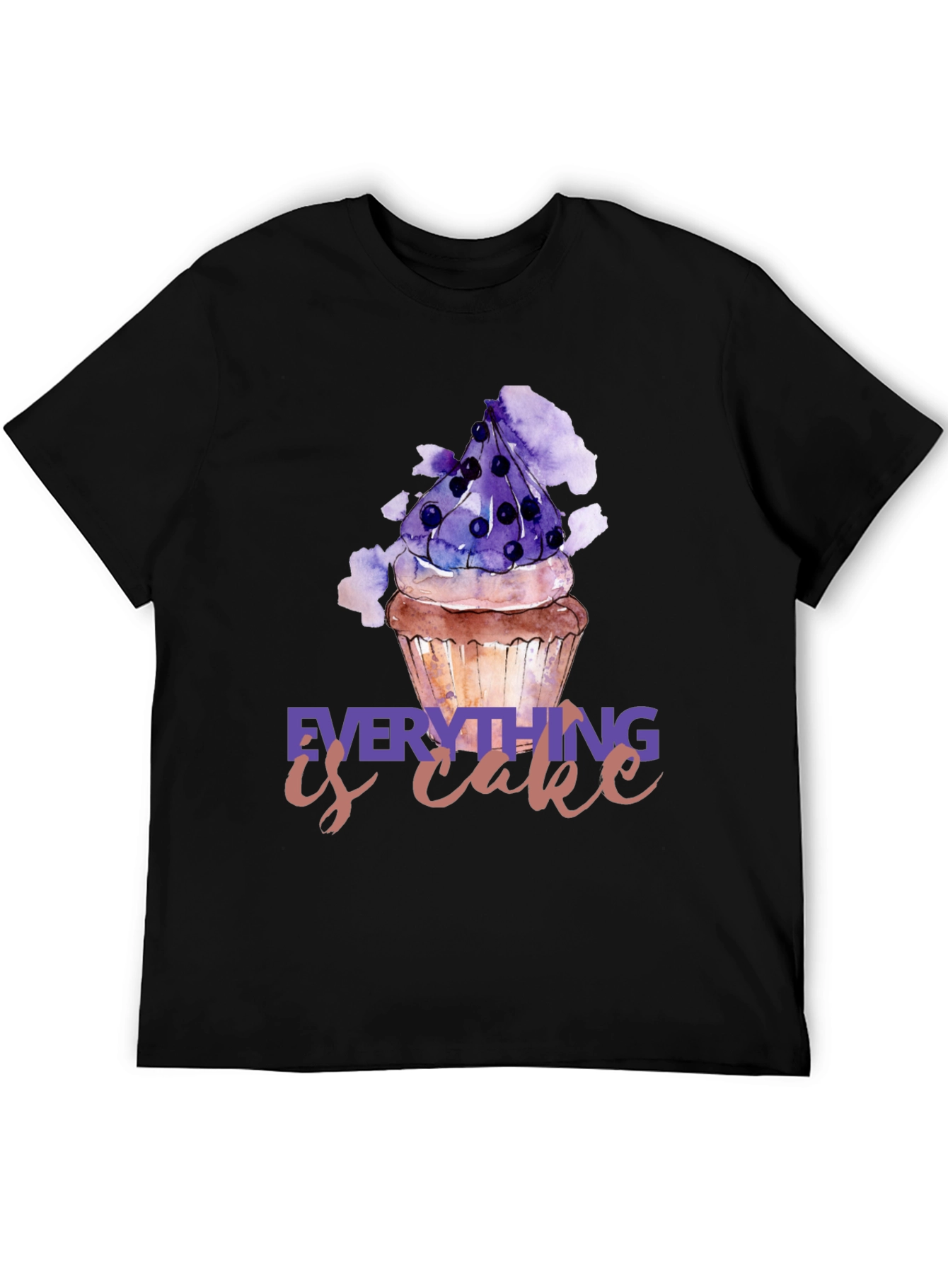 Black Everything is Cake T-Shirt view 5
