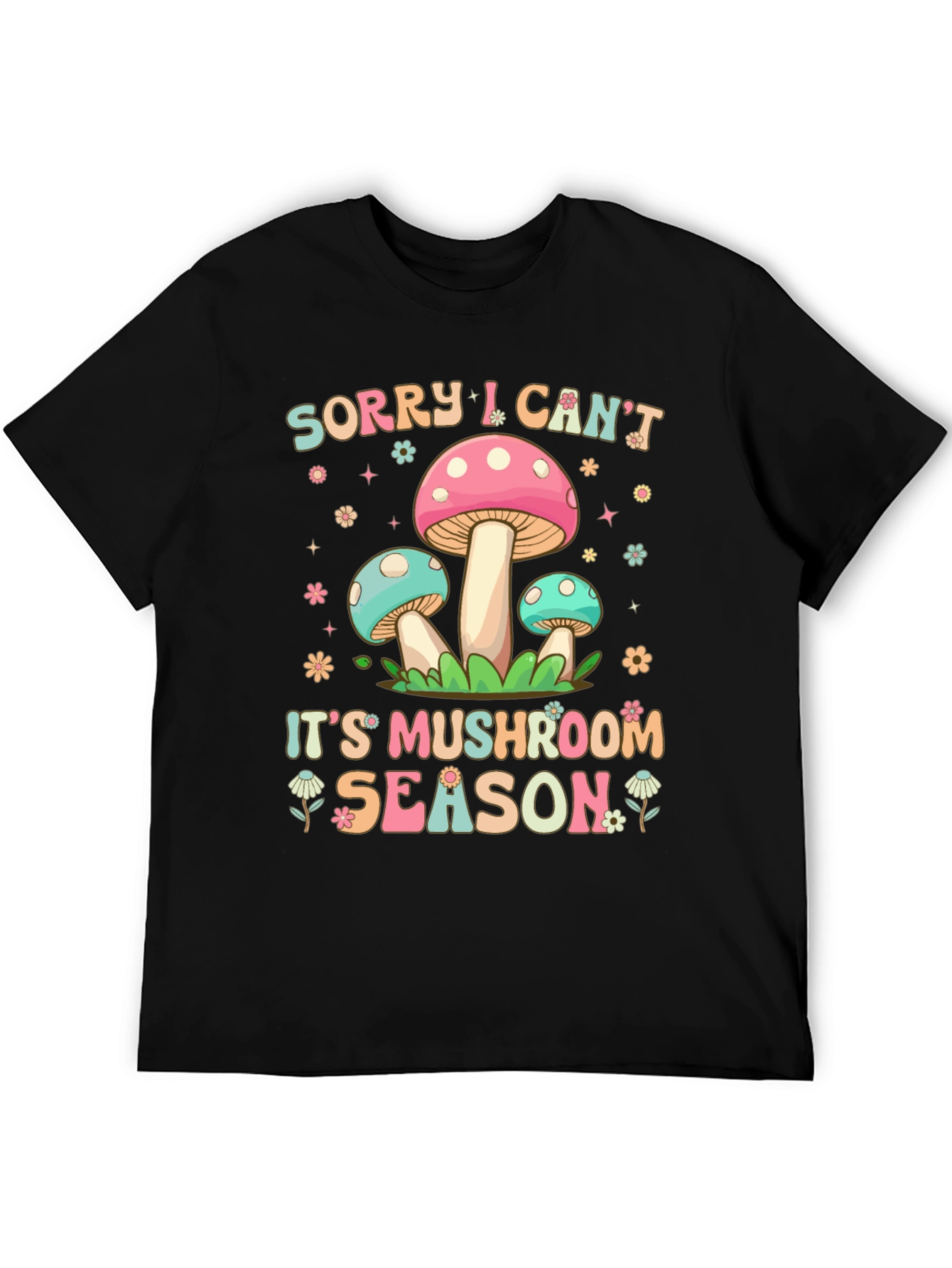 Black Mushroom Season Graphic Tee view 5